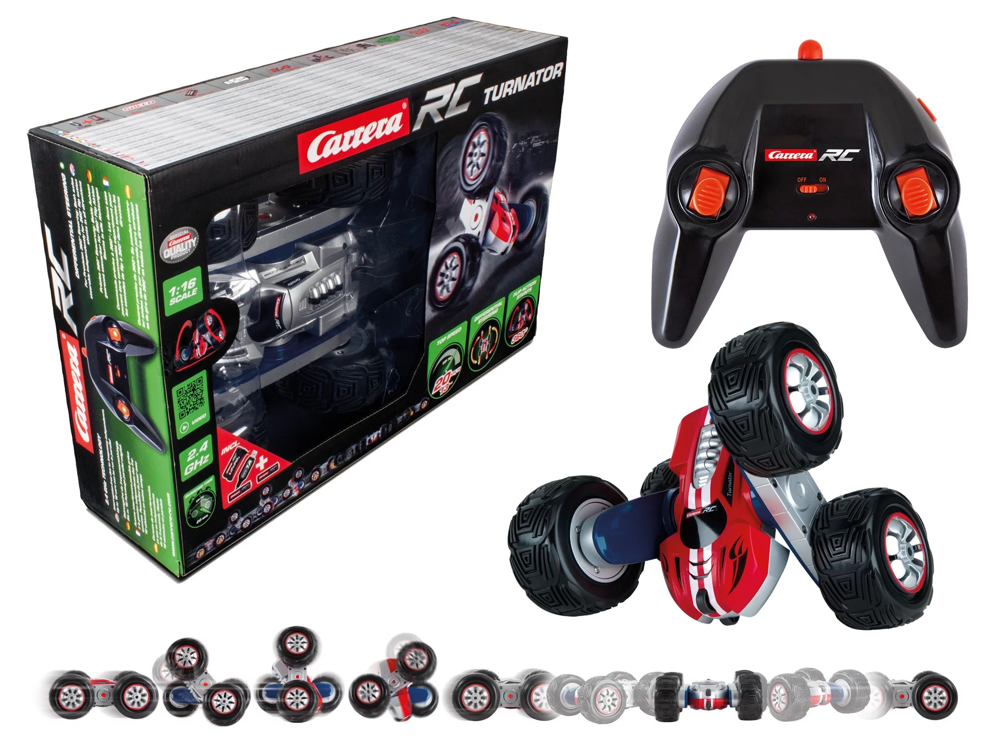 carrera-rc-turnator-2-4ghz-stunt-auto-rot-360-flip-action image 5