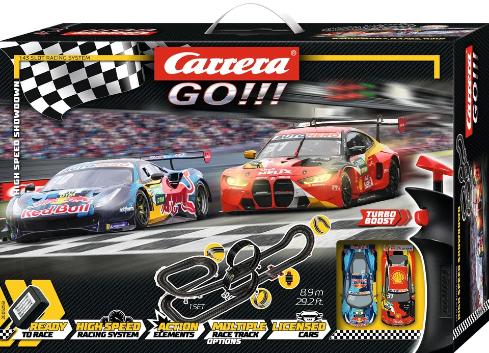 carrera-rc-go-dtm-high-speed-showdown-set-8-9-m-bmw-m4-gt3-vs-ferrari-488-gt3 image 1