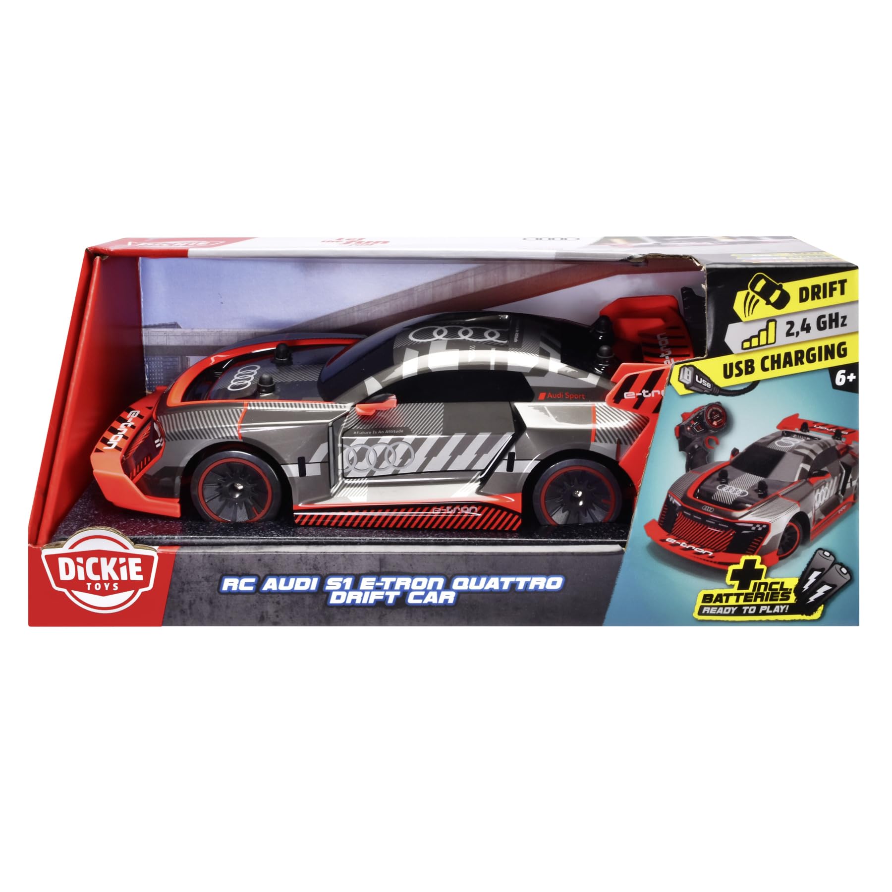 dickie-toys-rc-audi-s1-e-tron-quattro-drift-car-30cm-4wd-2-4ghz-ab-6-jahre image 7