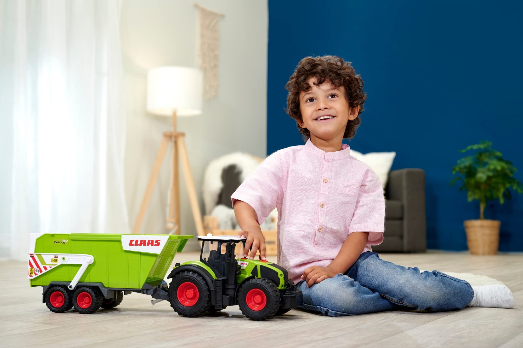 dickie-toys-claas-traktor-mit-anh-nger-64-cm-mit-licht-und-sound image 4