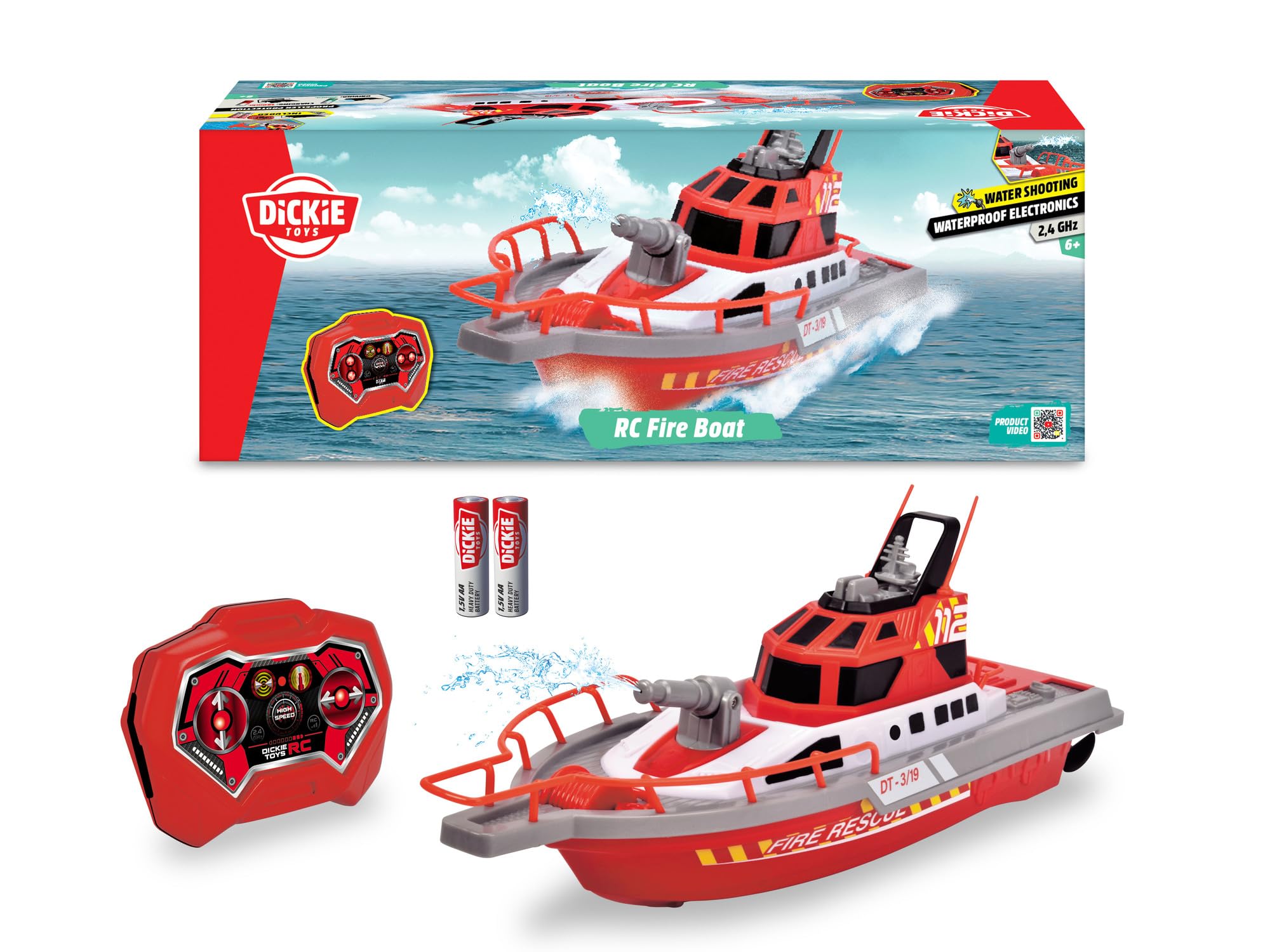 dickie-toys-feuerwehrboot-rc-boot-mit-wasserspritzfunktion image 1