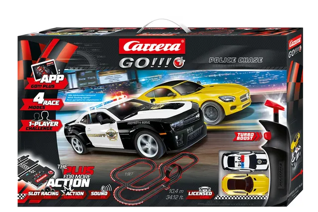 carrera-rc-carrera-go-plus-police-chase-set-chevrolet-camaro-sheriff-amg-gt image 1