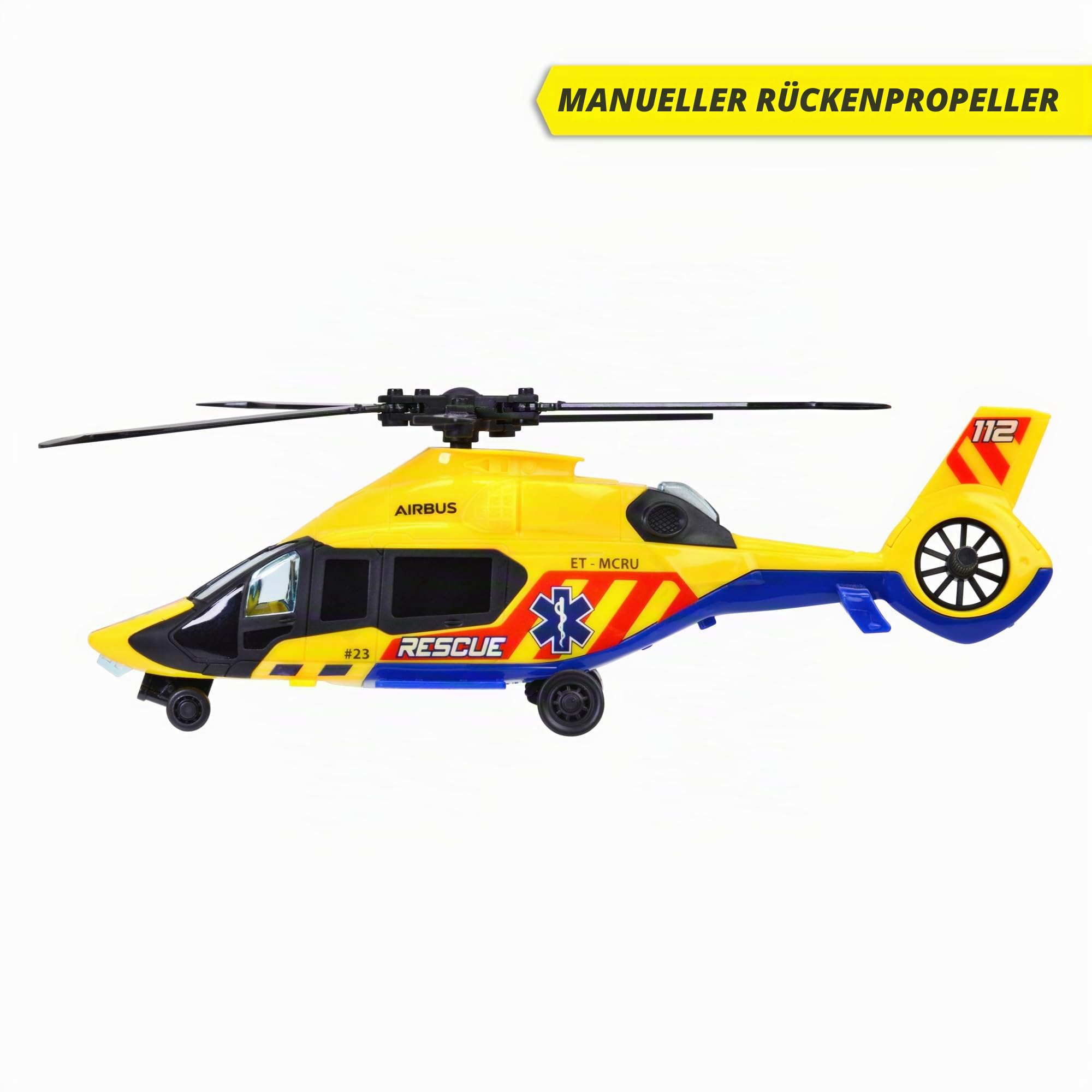 dickie-toys-airbus-h160-rettungs-helikopter-23-cm-gelb-mit-aufzieh-propeller image 3