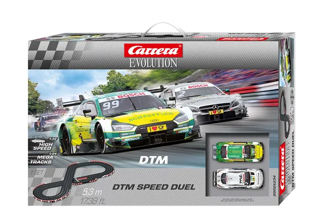carrera-rc-dtm-speed-duel-slotcar-rennbahn-set-mercedes-amg-c-63-dtm-vs-audi-rs- image 1