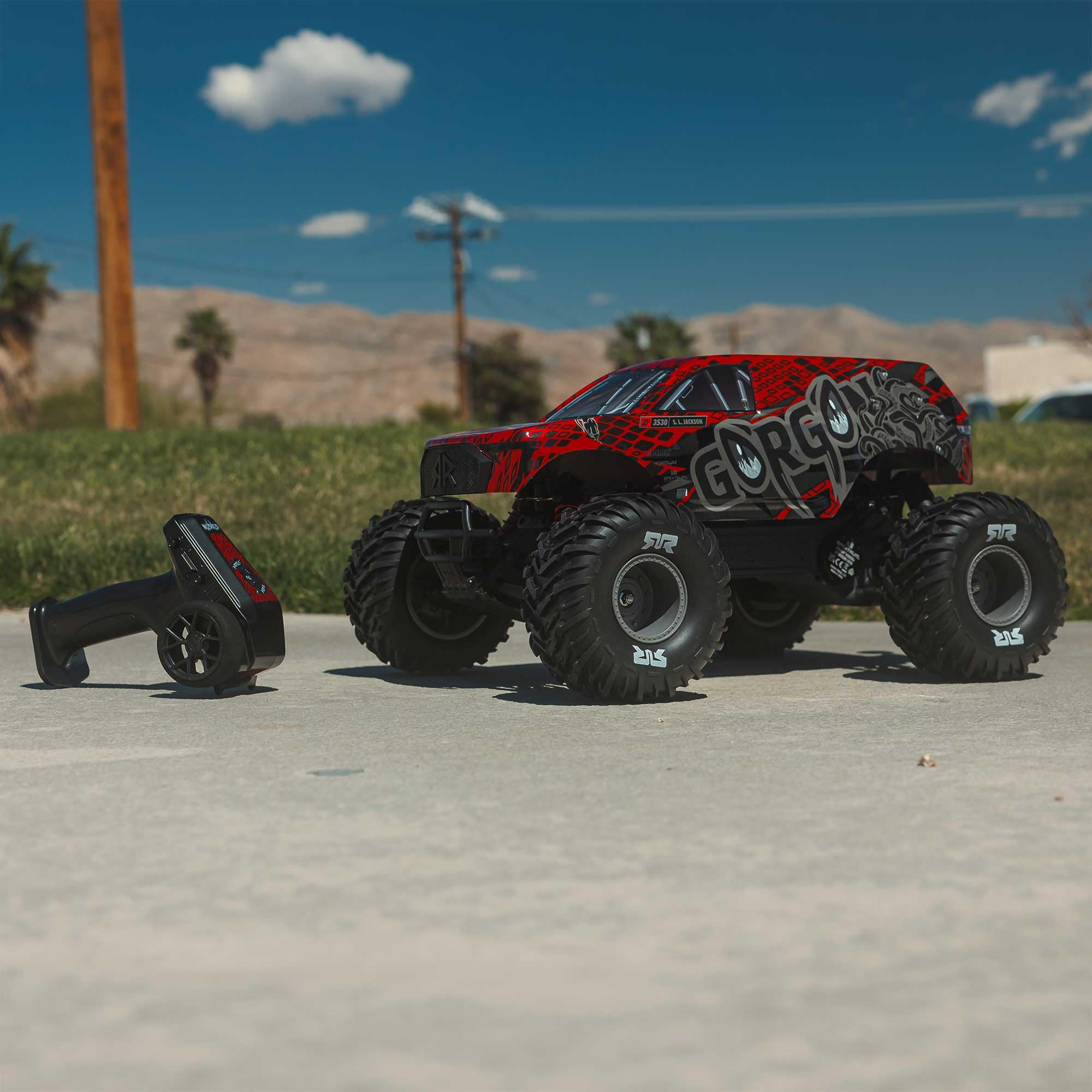 arrma-gorgon-223s-2wd-brushless-monster-truck-rtr-rot-schwarz-1-10 image 2