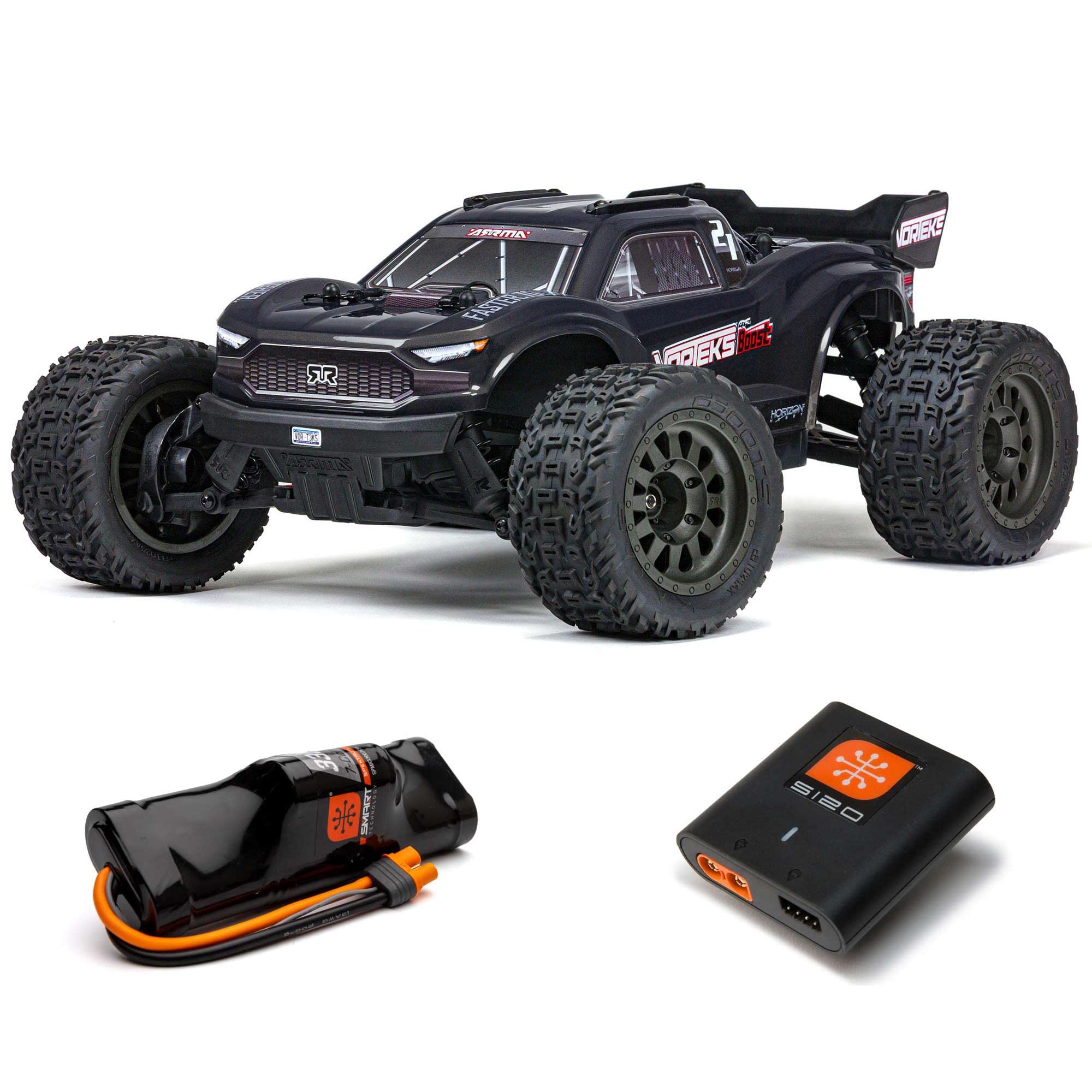 arrma-1-10-vorteks-4x2-boost-mega-550-stadium-truck-rtr-gunmetal-2 image 1