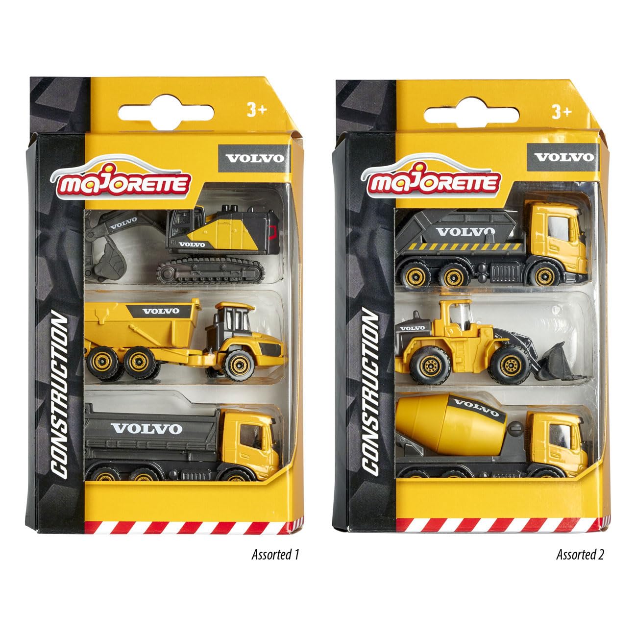 majorette-volvo-baustellenfahrzeuge-3er-set-metall-7-5-cm image 3