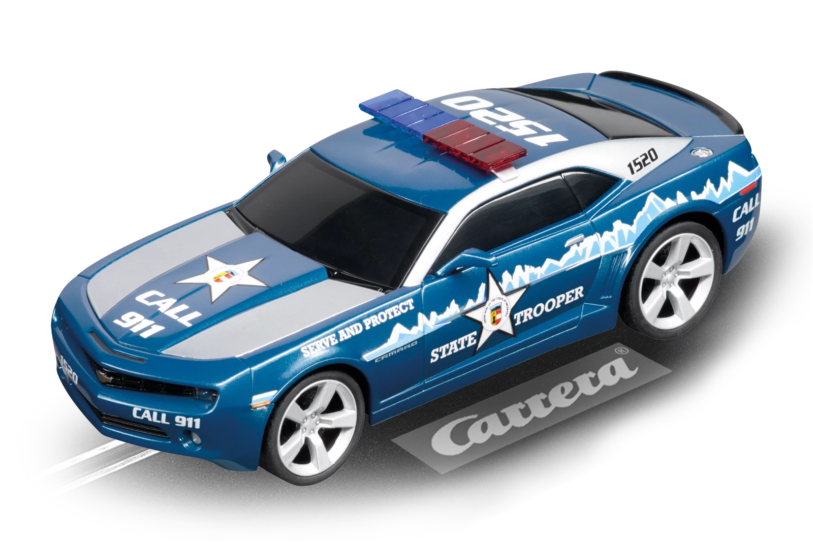 carrera-rc-chevrolet-camaro-state-trooper-evolution-slotcar-1-32 image 1