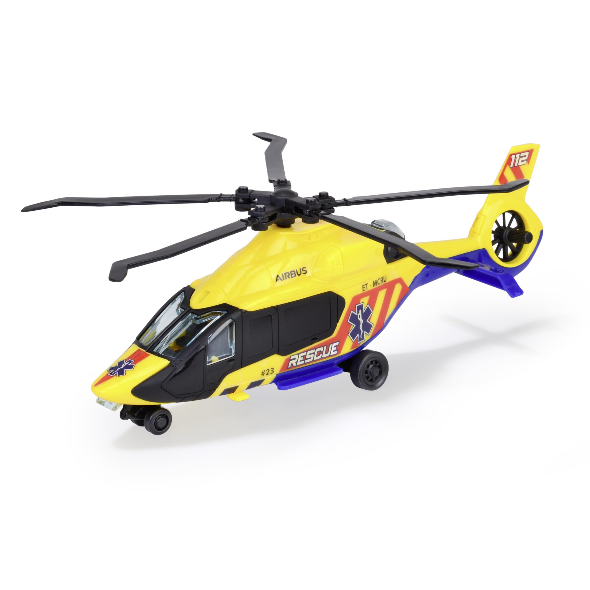 dickie-toys-airbus-h160-rettungs-helikopter-23-cm-gelb-mit-aufzieh-propeller image 1