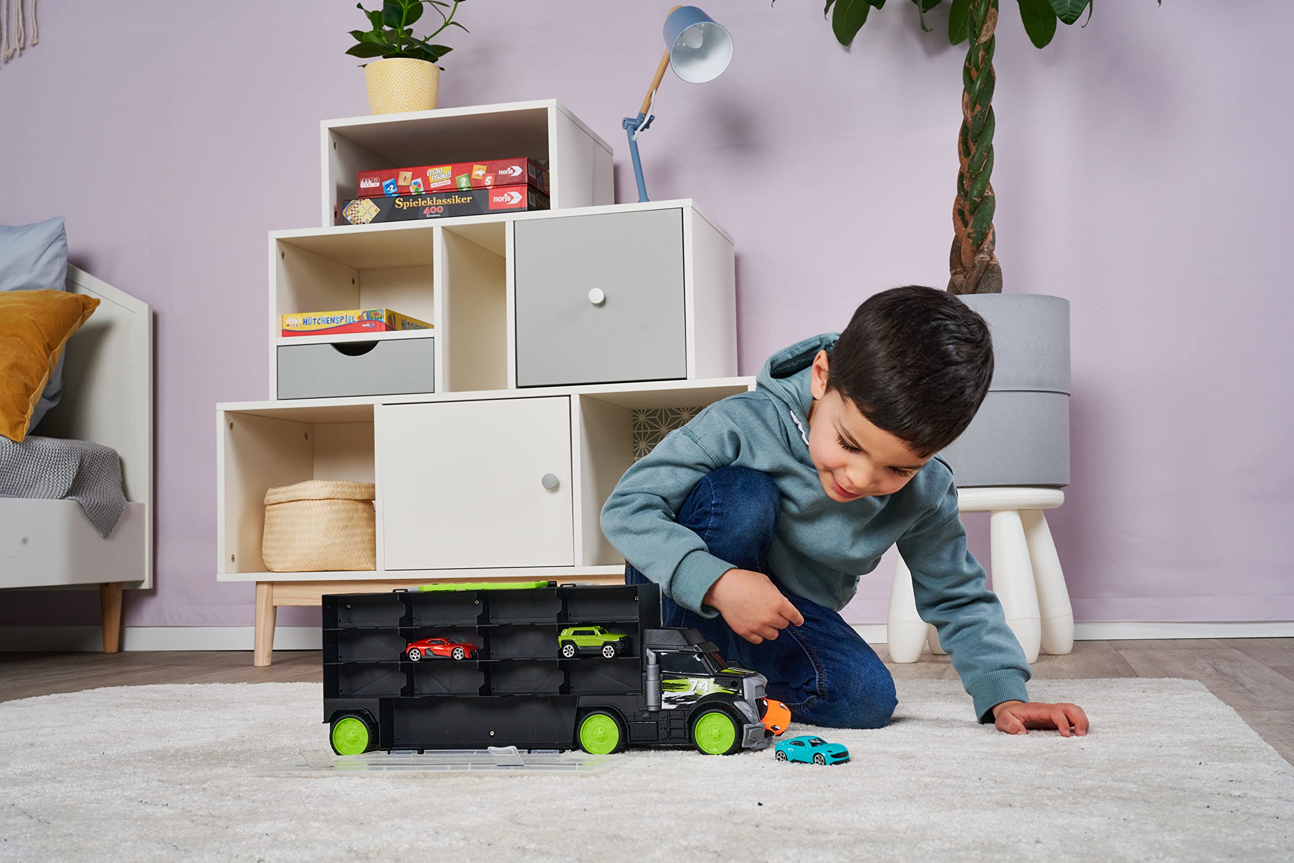 dickie-toys-carry-store-transporter-43-cm-inkl-4-autos image 2