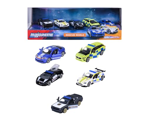 majorette-rescue-world-auto-set-5er-pack-polizei-7-5-cm-metall image 8