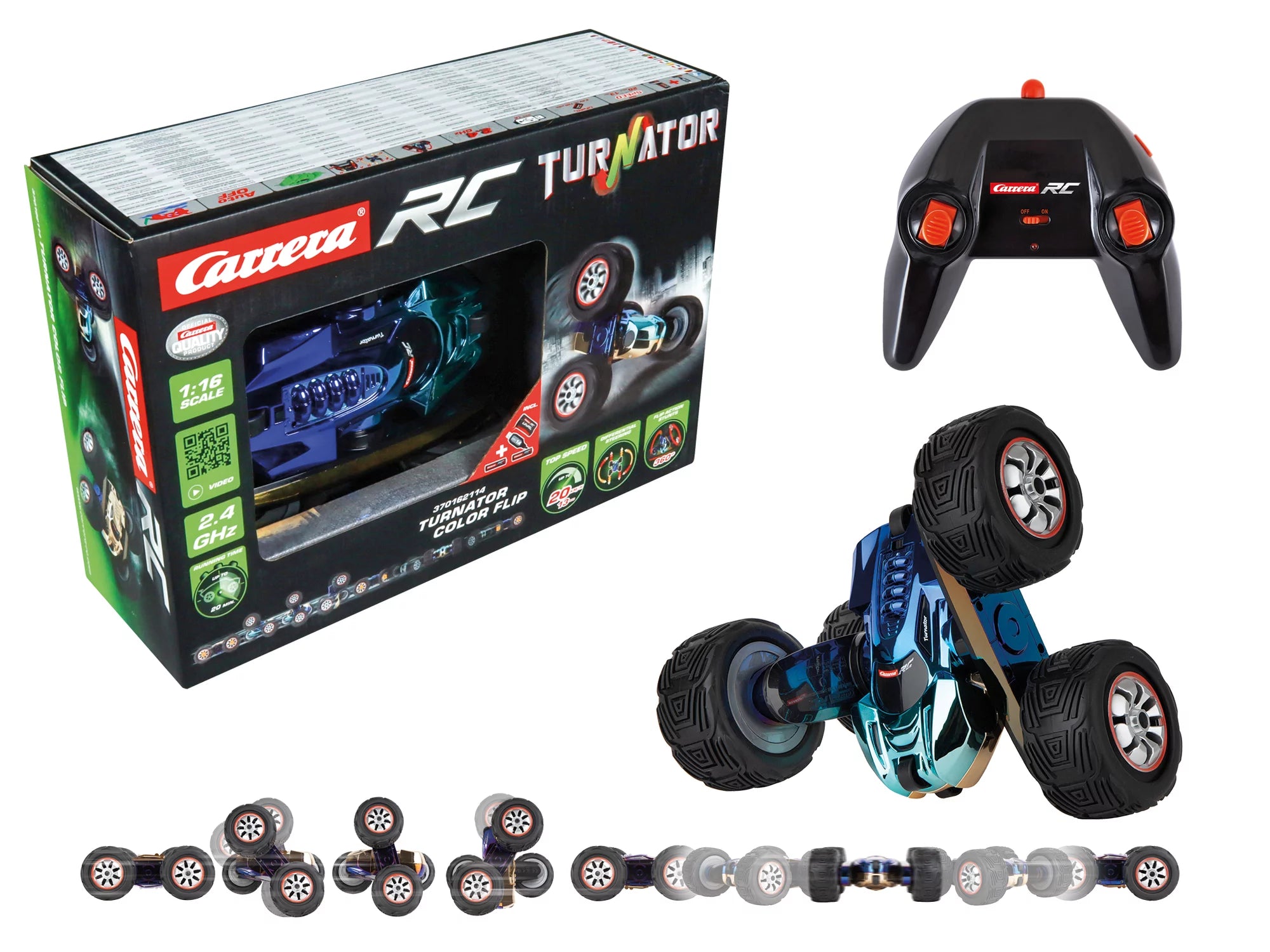 carrera-rc-2-4-ghz-turnator-color-flip-360-stunt-car-mit-flip-lackierung image 2