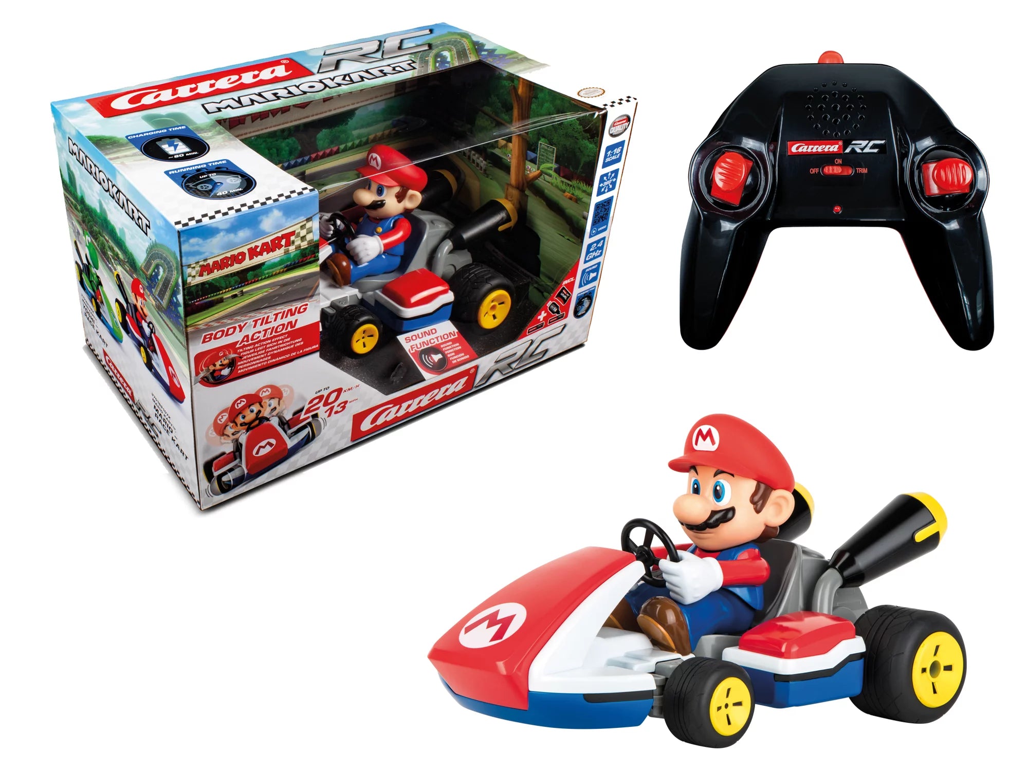 carrera-rc-2-4ghz-mario-kart-mario-race-kart-mit-sound-rc-auto image 2
