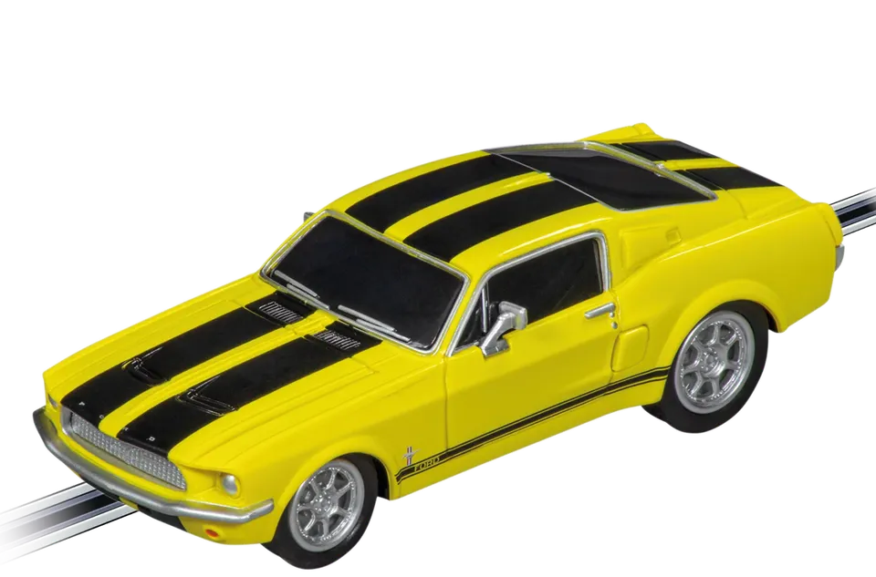 carrera-go-ford-mustang-67-racing-yellow-slotcar image 1