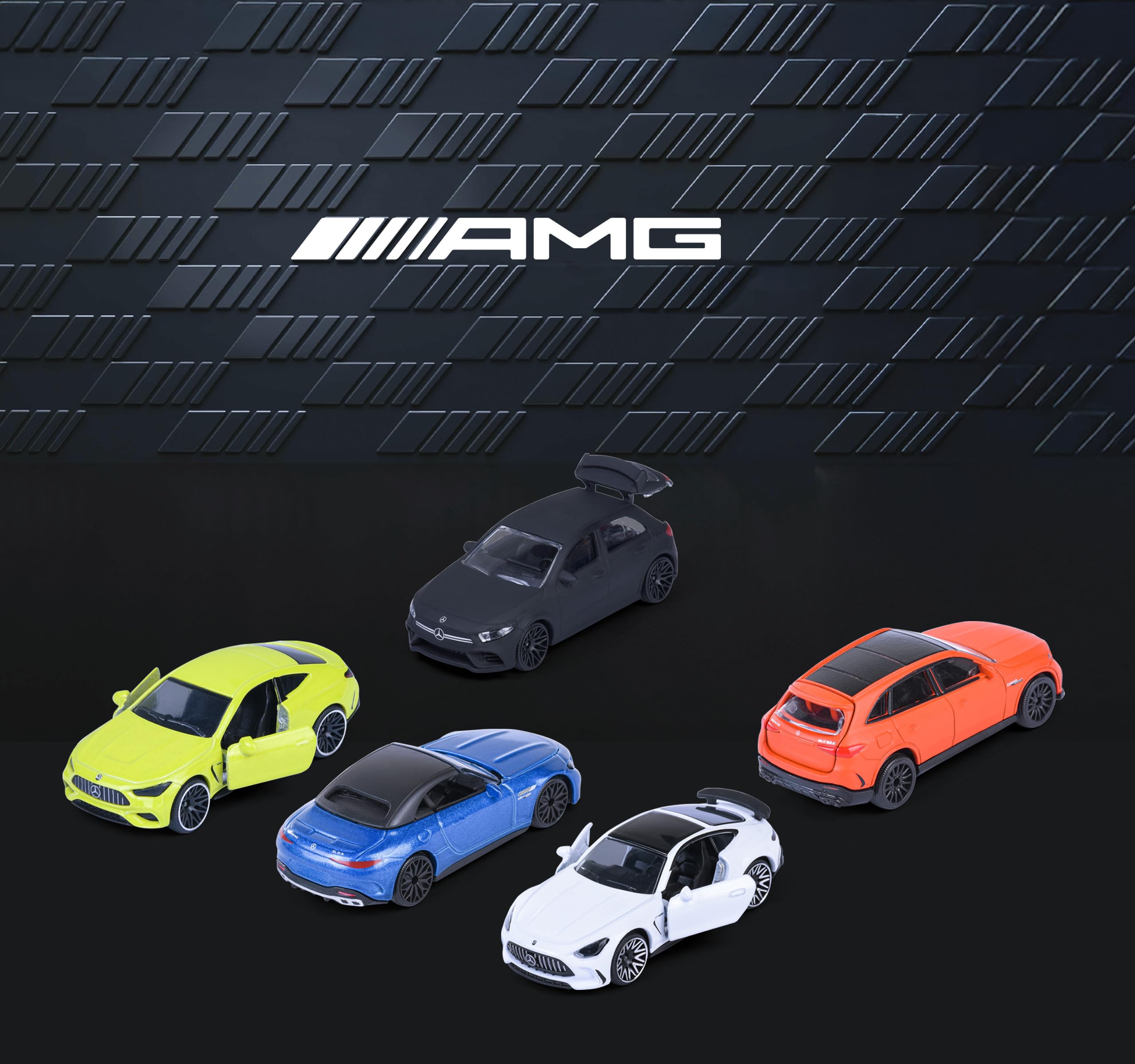 majorette-mercedes-amg-auto-set-5-autos-metall-7-5-cm image 2