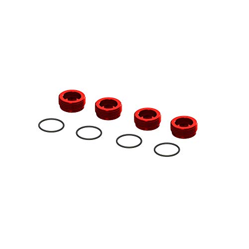 arrma-aluminium-front-hub-nut-rot-4-mit-o-ringen image 2