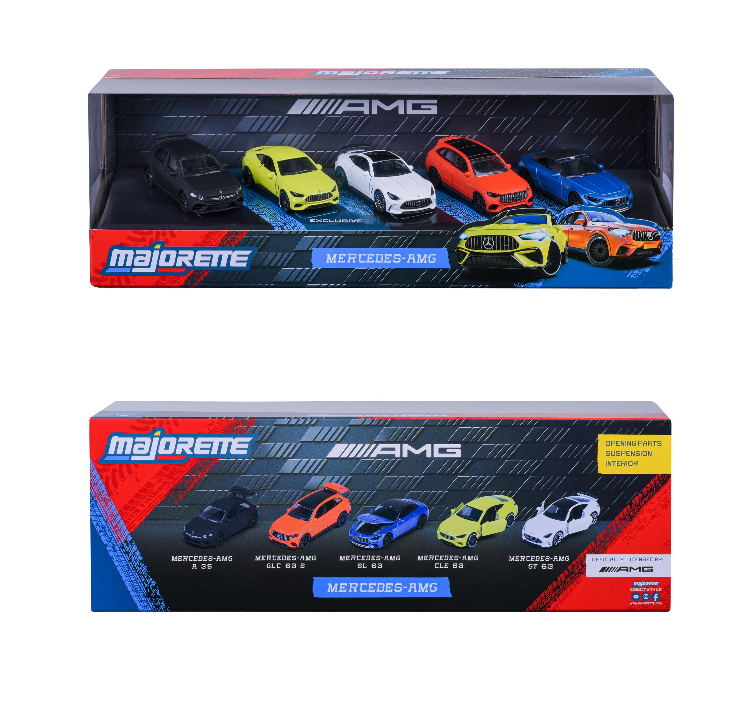 majorette-mercedes-amg-auto-set-5-autos-metall-7-5-cm image 6