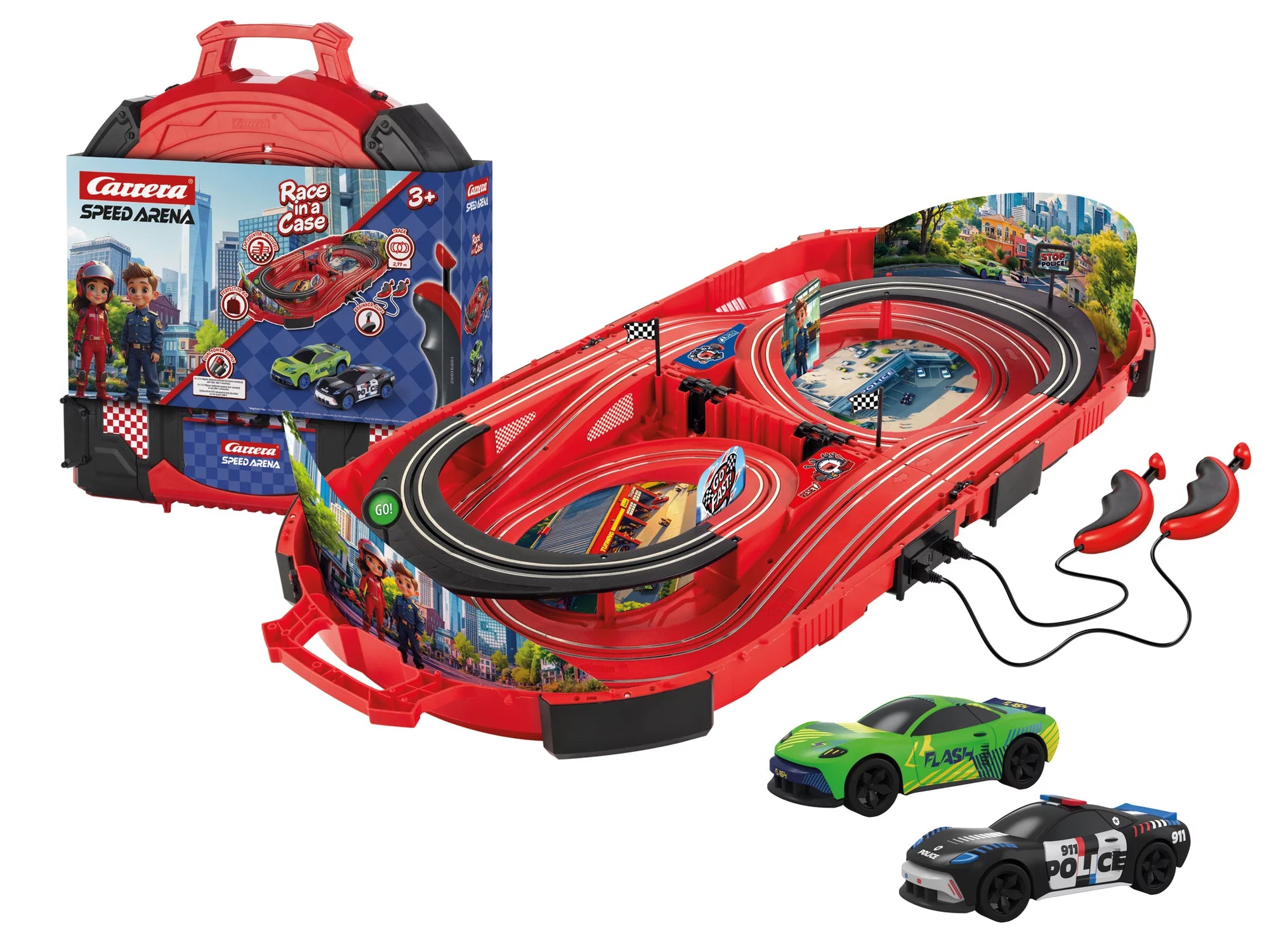 carrera-rc-speed-arena-police-chase-rennbahn-set-im-tragekoffer image 1