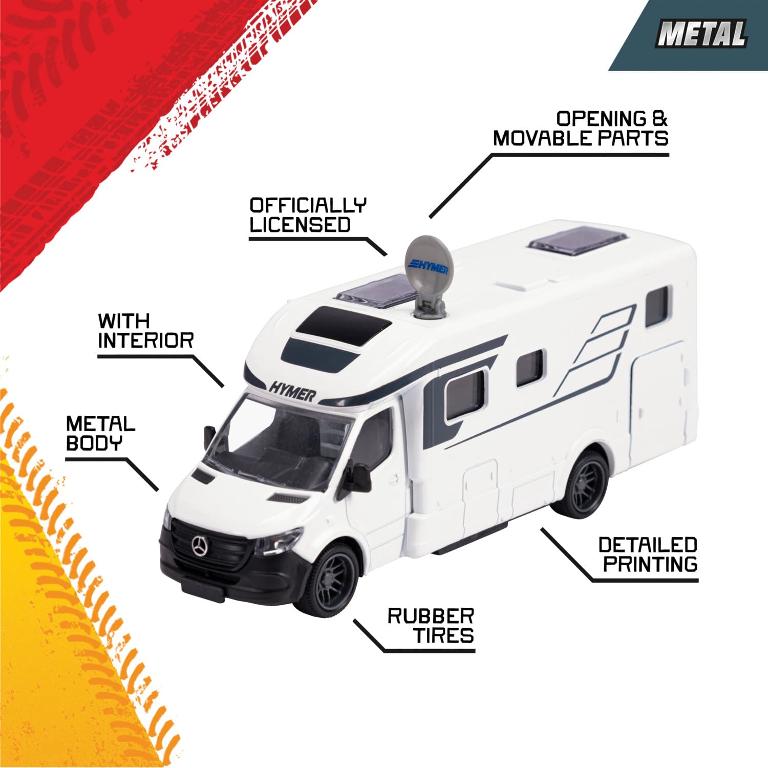 majorette-hymer-b-class-camper-19-cm-masterline-wohnmobil-mit-metall-karosserie- image 4