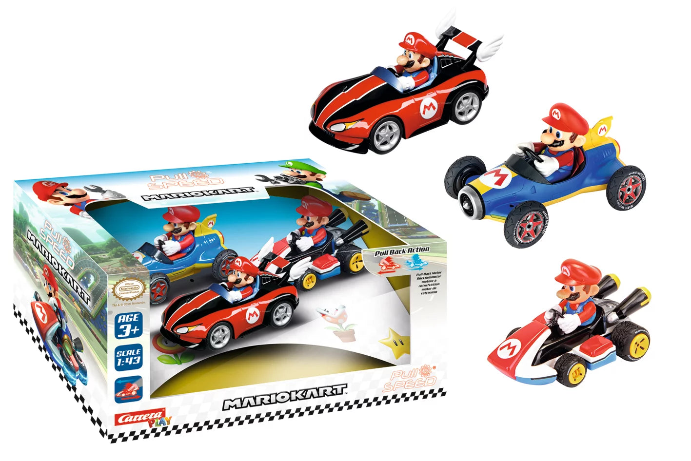 carrera-rc-mario-kart-mario-3pack-pull-speed-flitzer-ma-stab-1-43 image 2