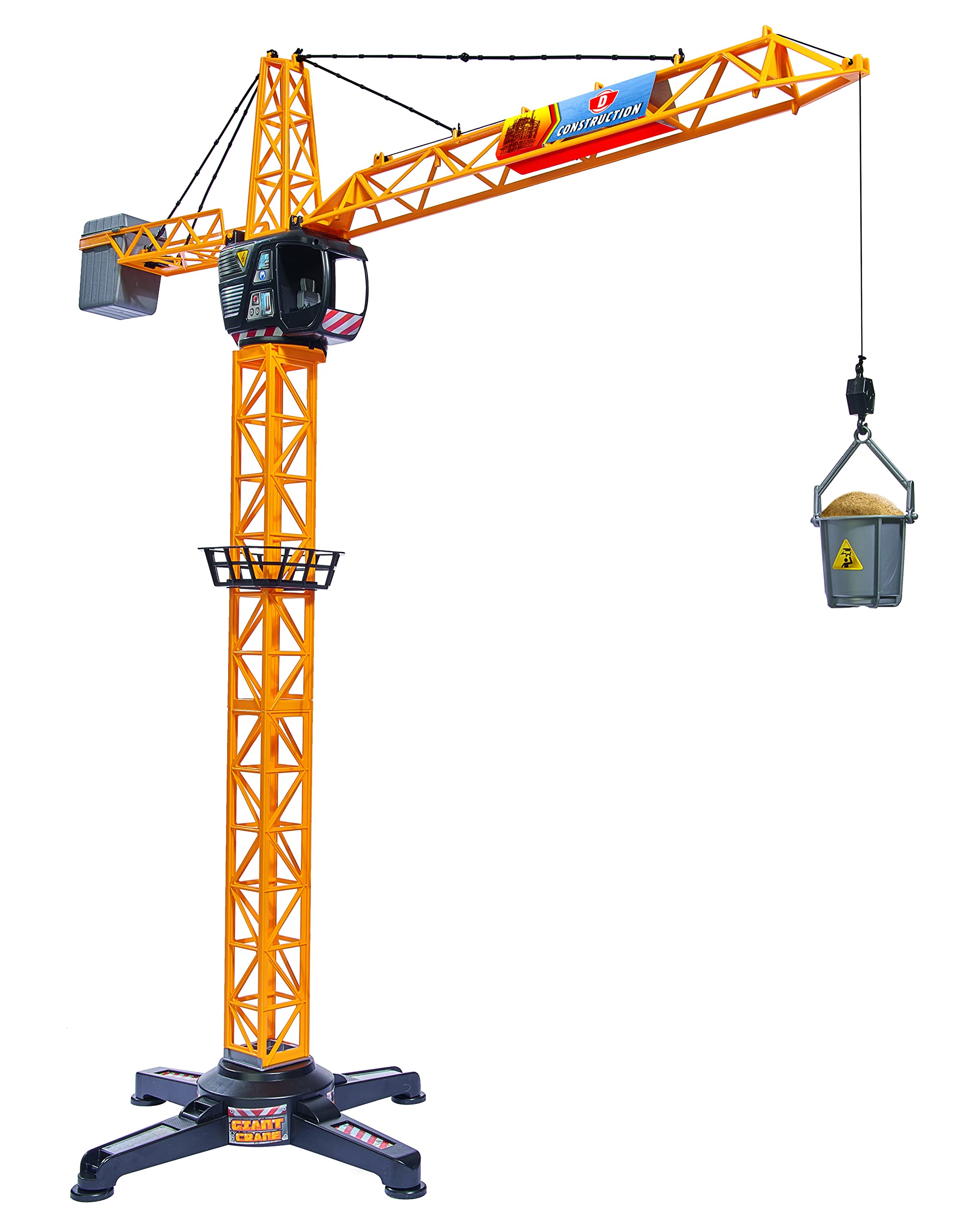 dickie-toys-giant-crane-baustellenkran-100-cm-ferngesteuert-mit-tonne-und-lasten image 1