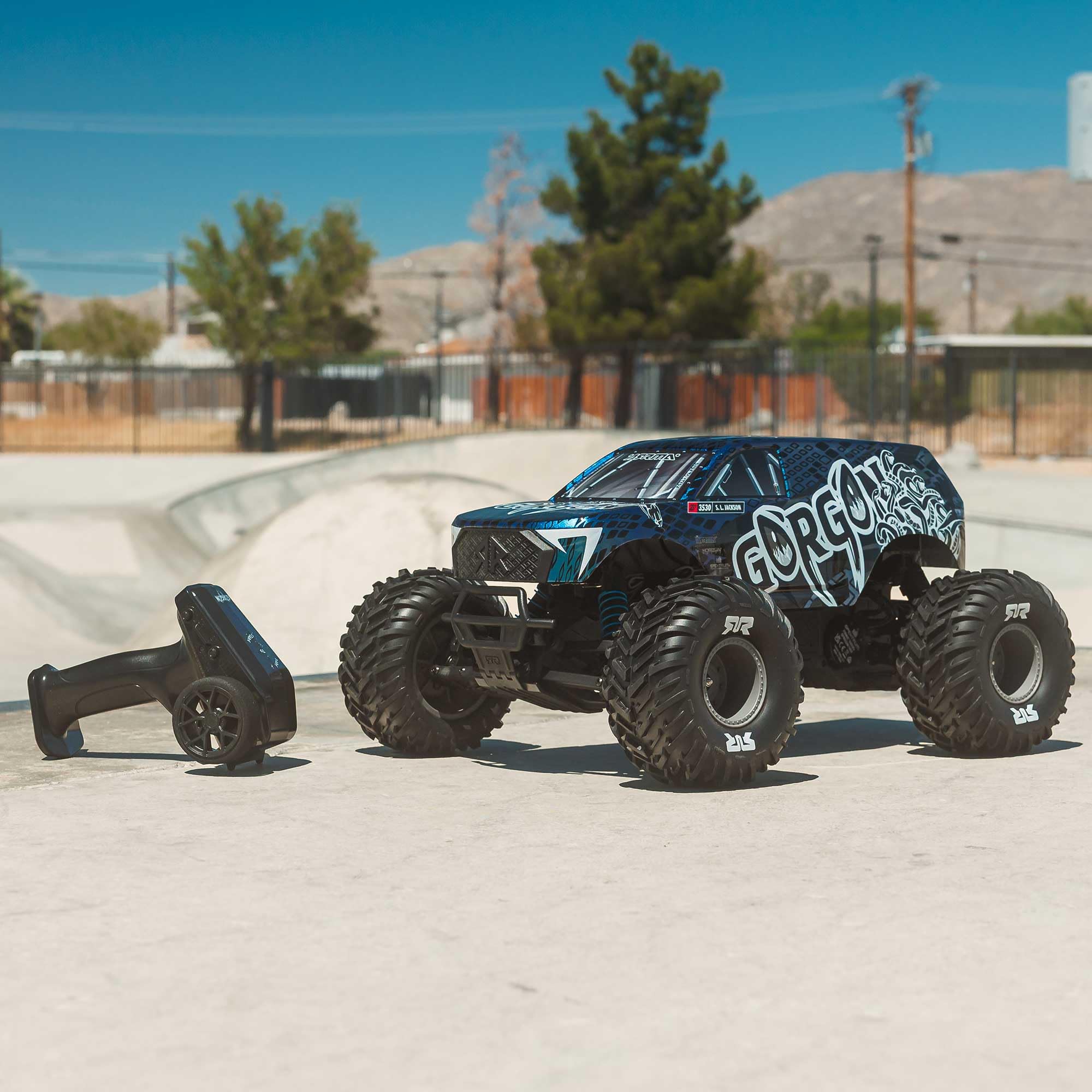 arrma-1-10-gorgon-223s-2wd-brushless-monster-truck-rtr-blau-schwarz image 2