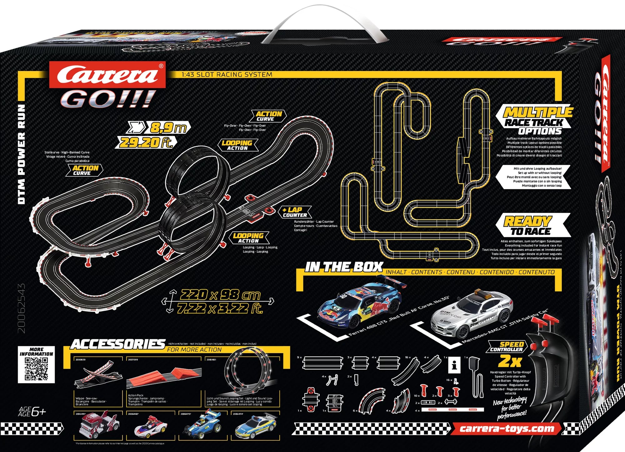 carrera-rc-go-dtm-power-run-set-8-9-m-mit-doppellooping-ferrari-safety-car image 2