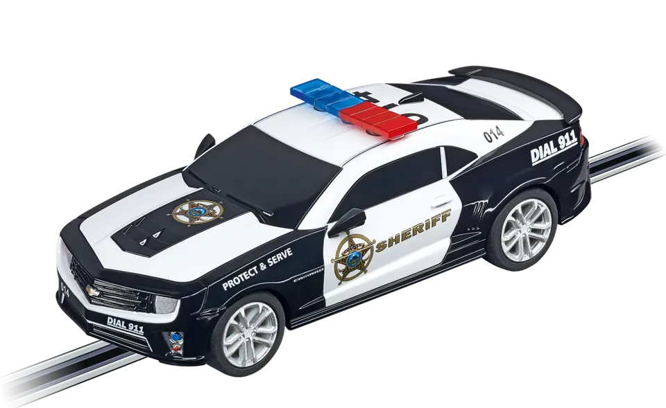 carrera-rc-chevrolet-camaro-zl1-sheriff-carrera-go-polizeiauto-1-43-mit-blinklic image 1