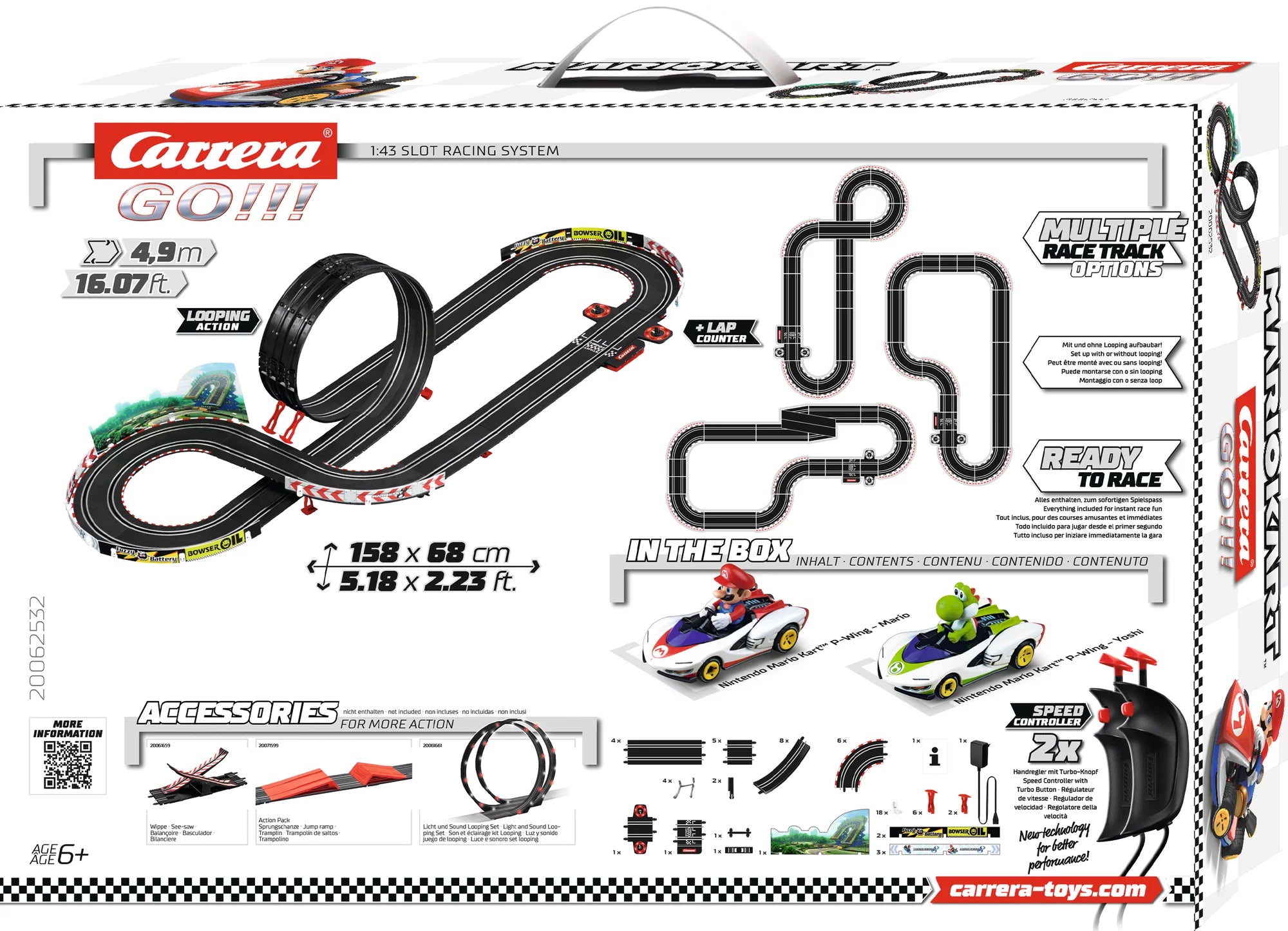 carrera-rc-carrera-go-mario-kart-p-wing-rennbahn-set-4-9-m image 2