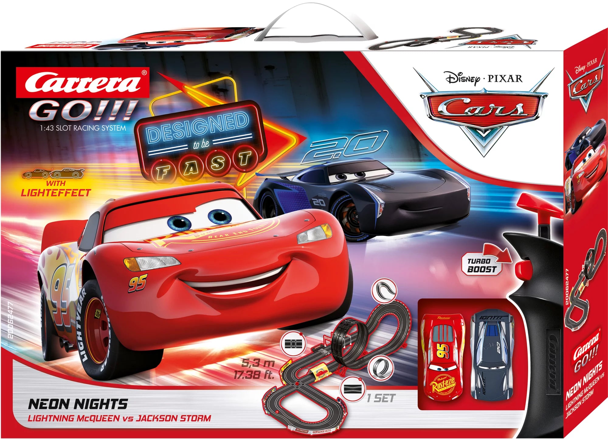 carrera-rc-disney-pixar-cars-neon-nights-go-autorennbahn-set-1-43-uk-stecker image 1
