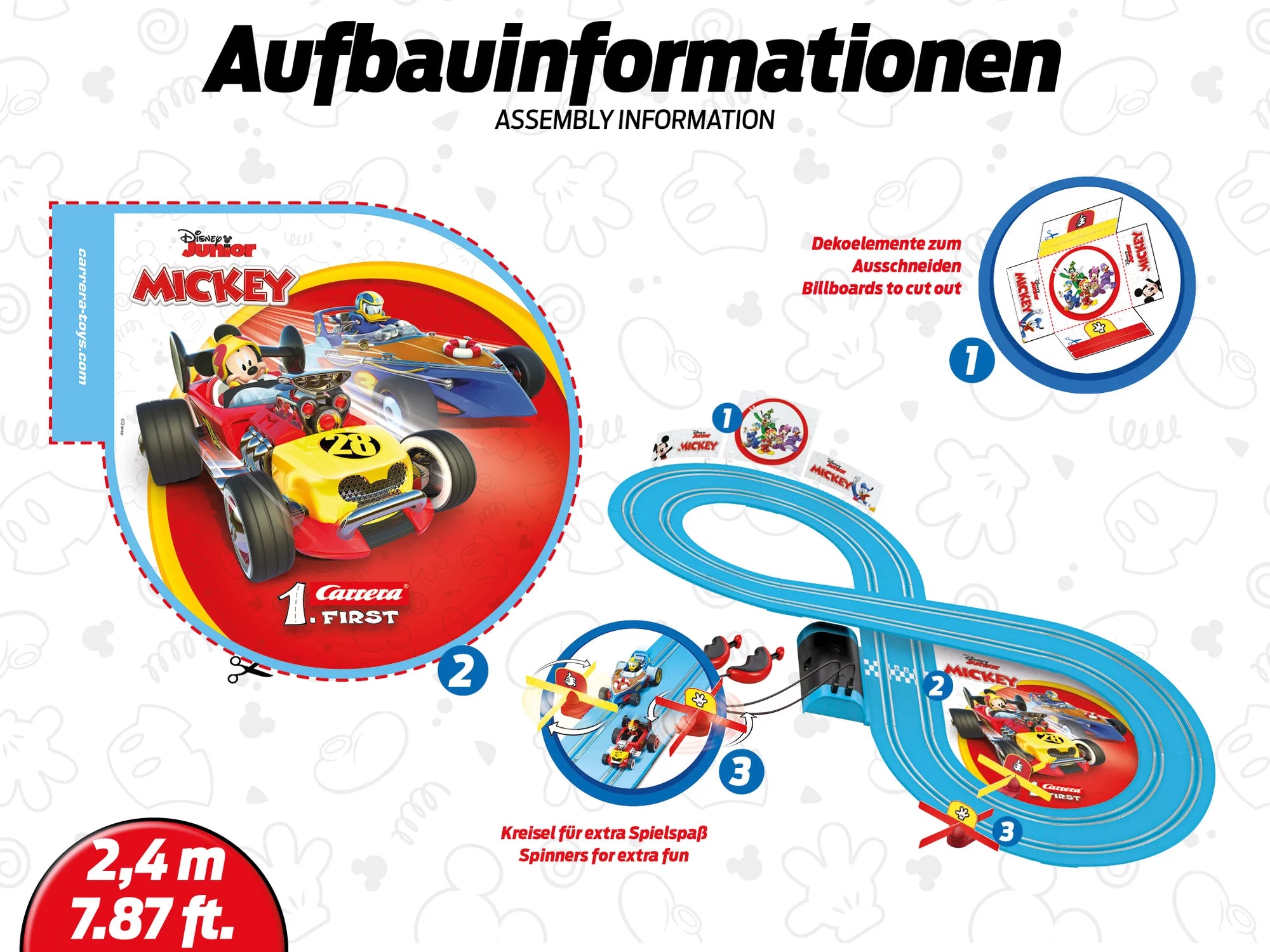 carrera-rc-carrera-first-mickey-s-fun-race-slotcar-bahnset-2-4-m image 7