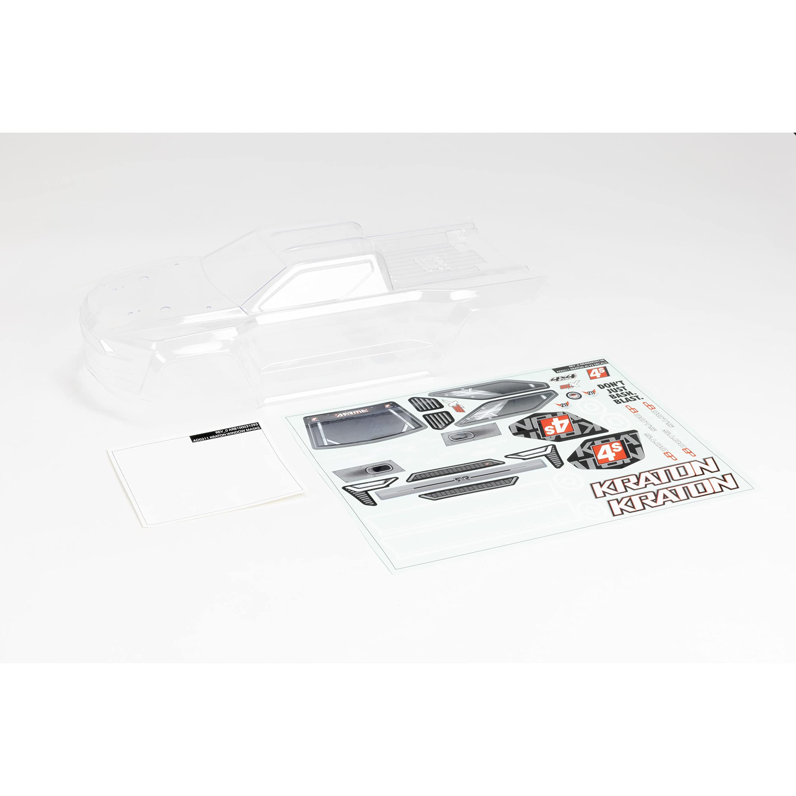 arrma-1-10-clear-body-kraton-4x4-blx-ara402320-karosserie-transparent image 1