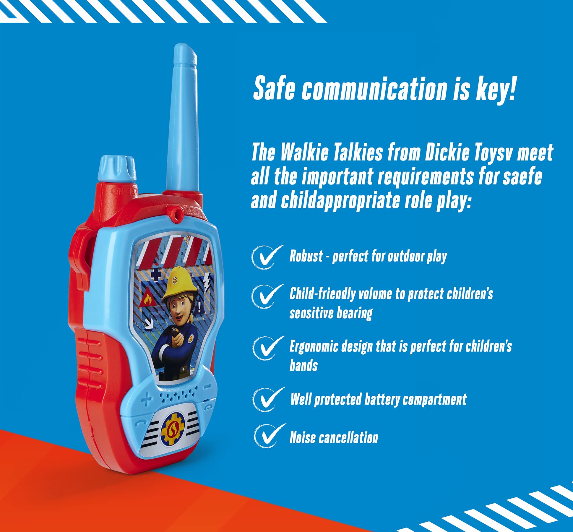 dickie-toys-feuerwehrmann-sam-walkie-talkies-2-funkger-te-f-r-kinder-ab-4-jahren image 2