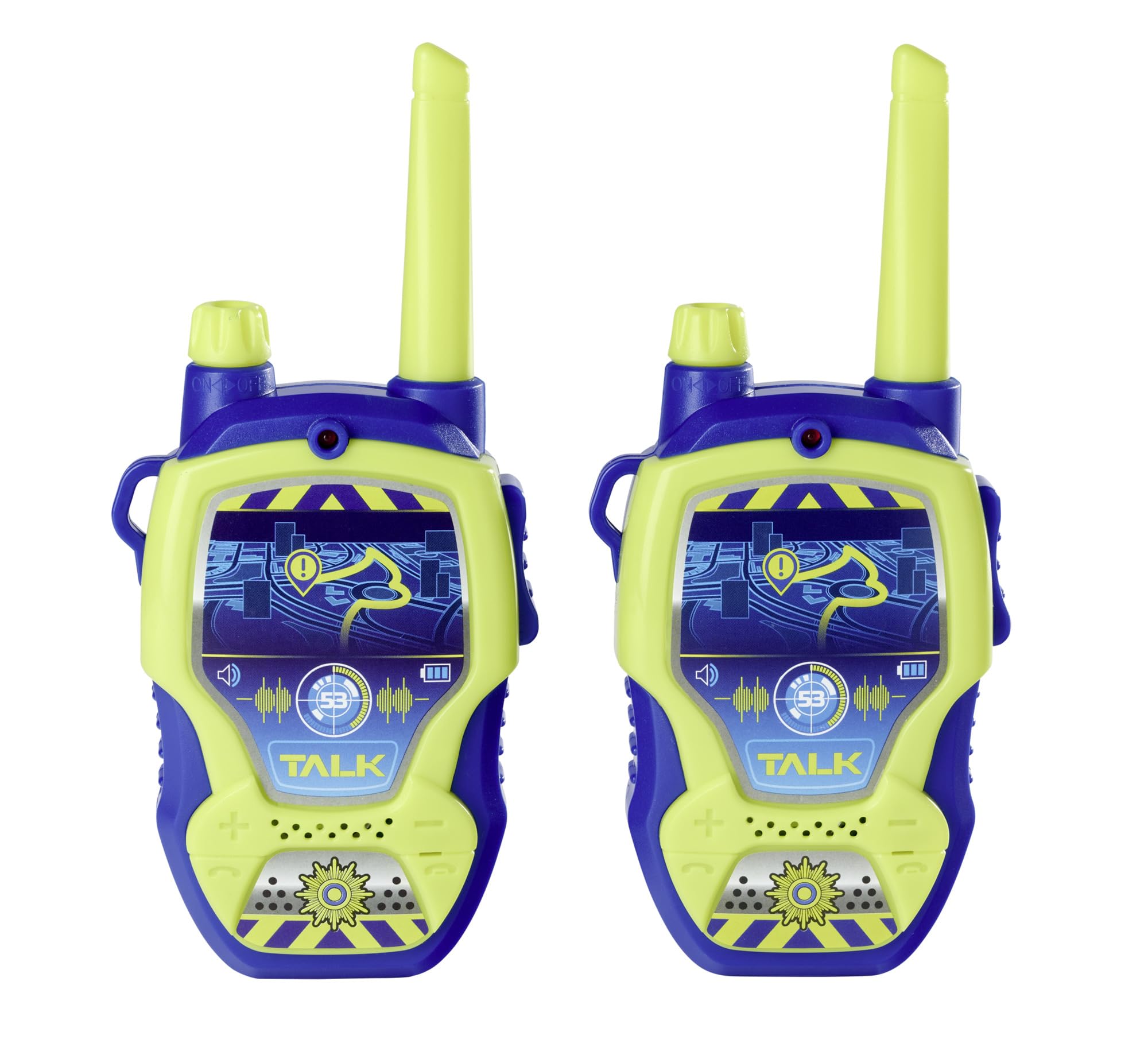 dickie-toys-walkie-talkie-polizei-set-2-funkger-te-100-m-blau-gelb image 1