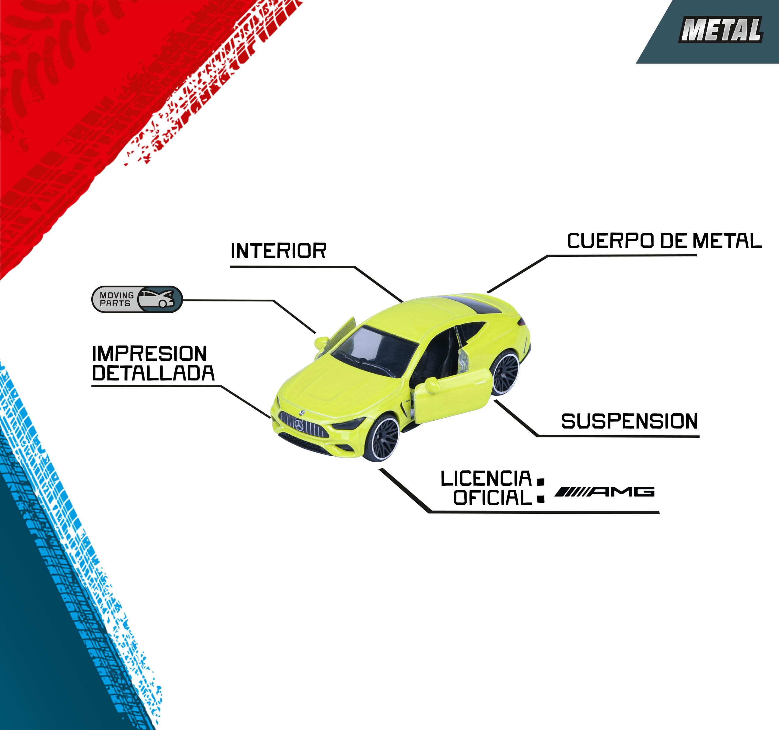majorette-mercedes-amg-auto-set-5-autos-metall-7-5-cm image 5