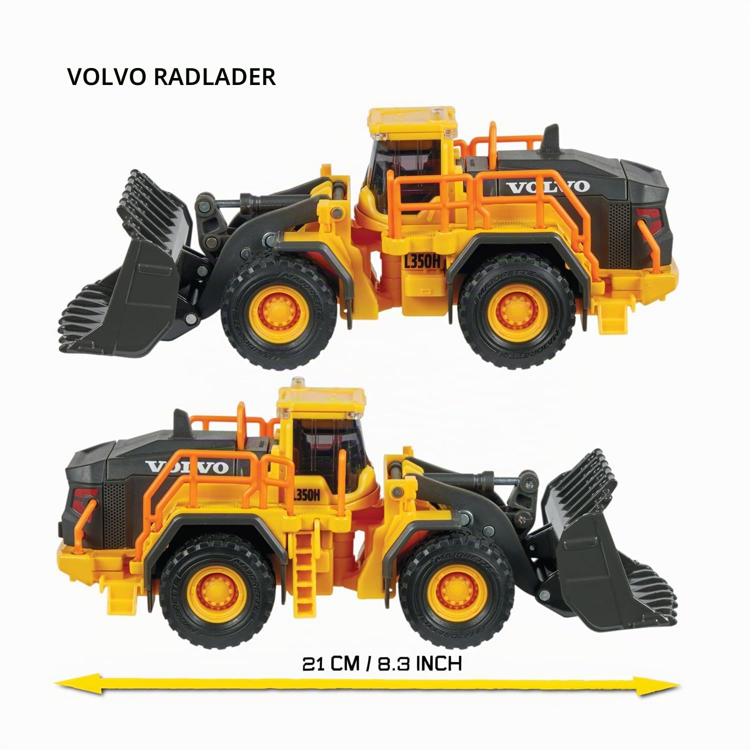 majorette-volvo-wheel-loader-radlader-21-cm-gelb-metall image 3