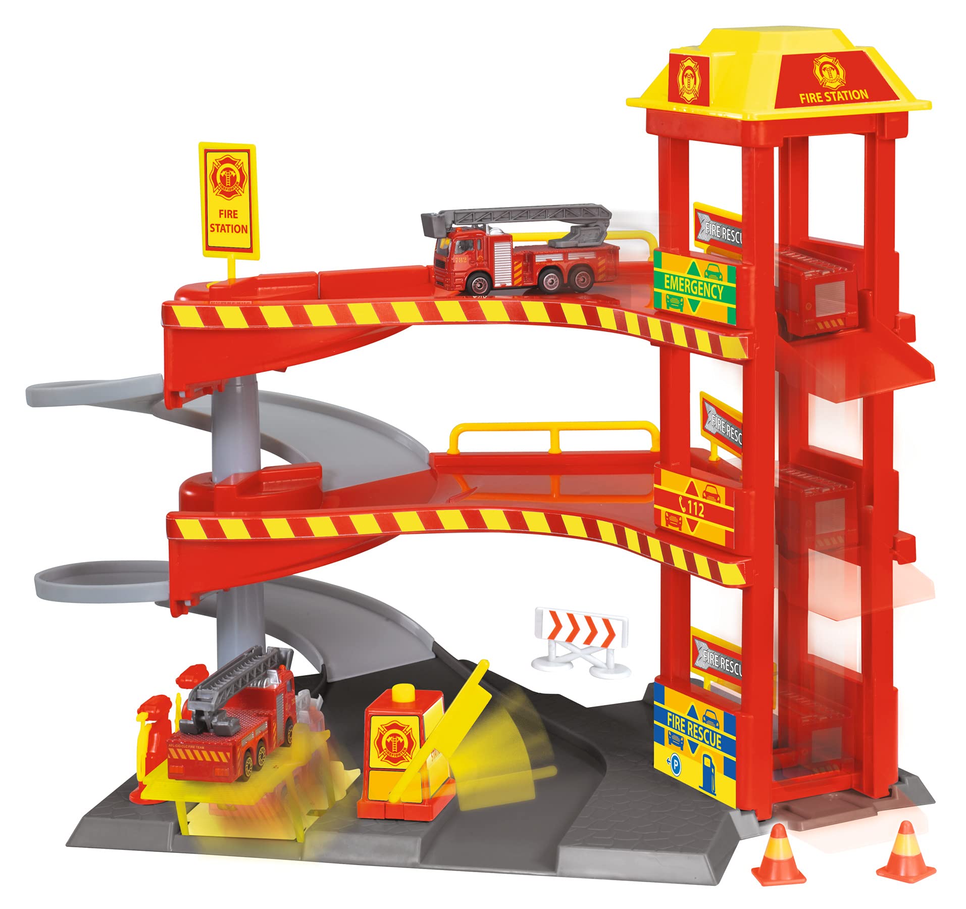 dickie-toys-rettungsstation-polizei-und-feuerwehr-garage-31x41x31-cm image 2