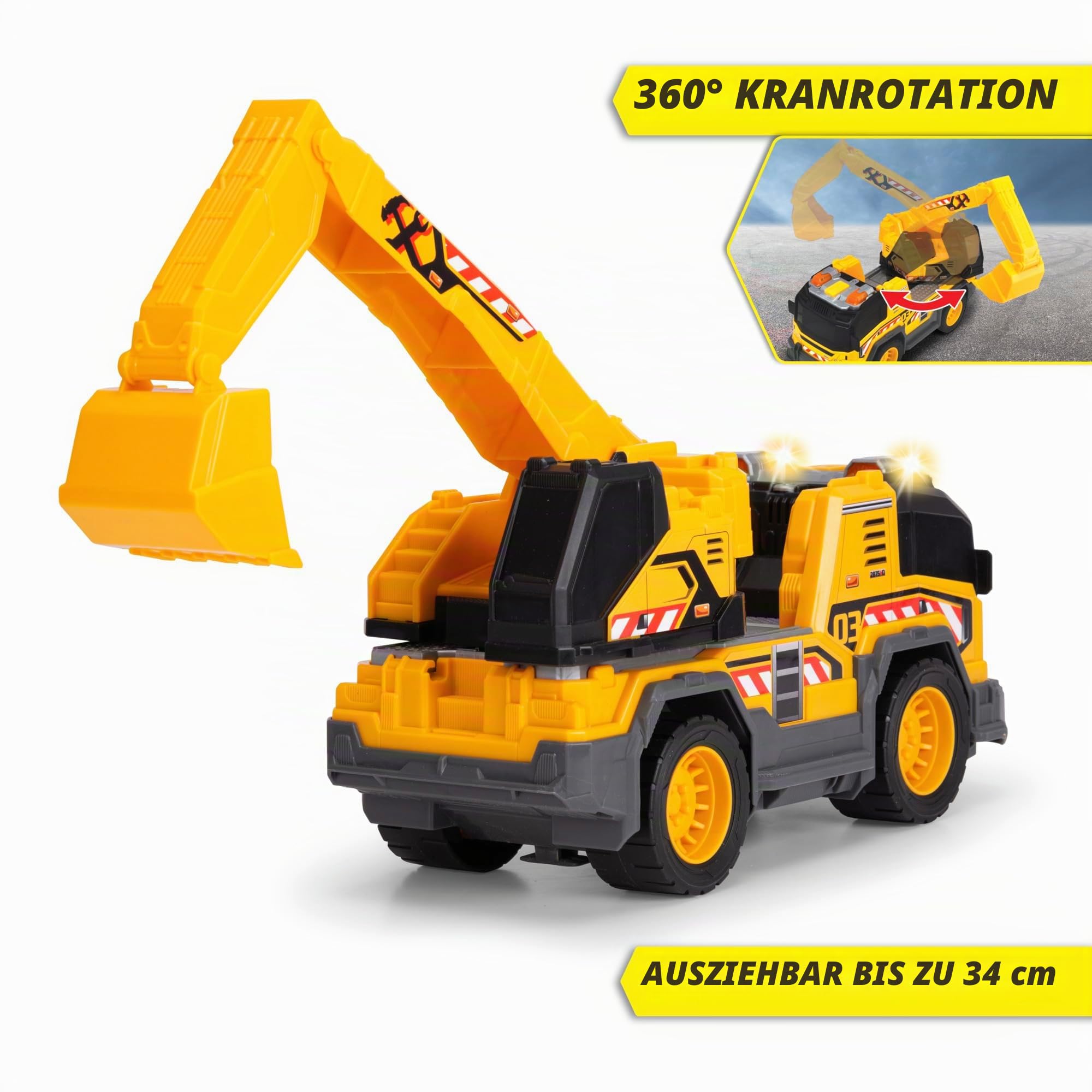 dickie-toys-excavator-truck-bagger-lkw-spielzeugauto-30-cm image 2
