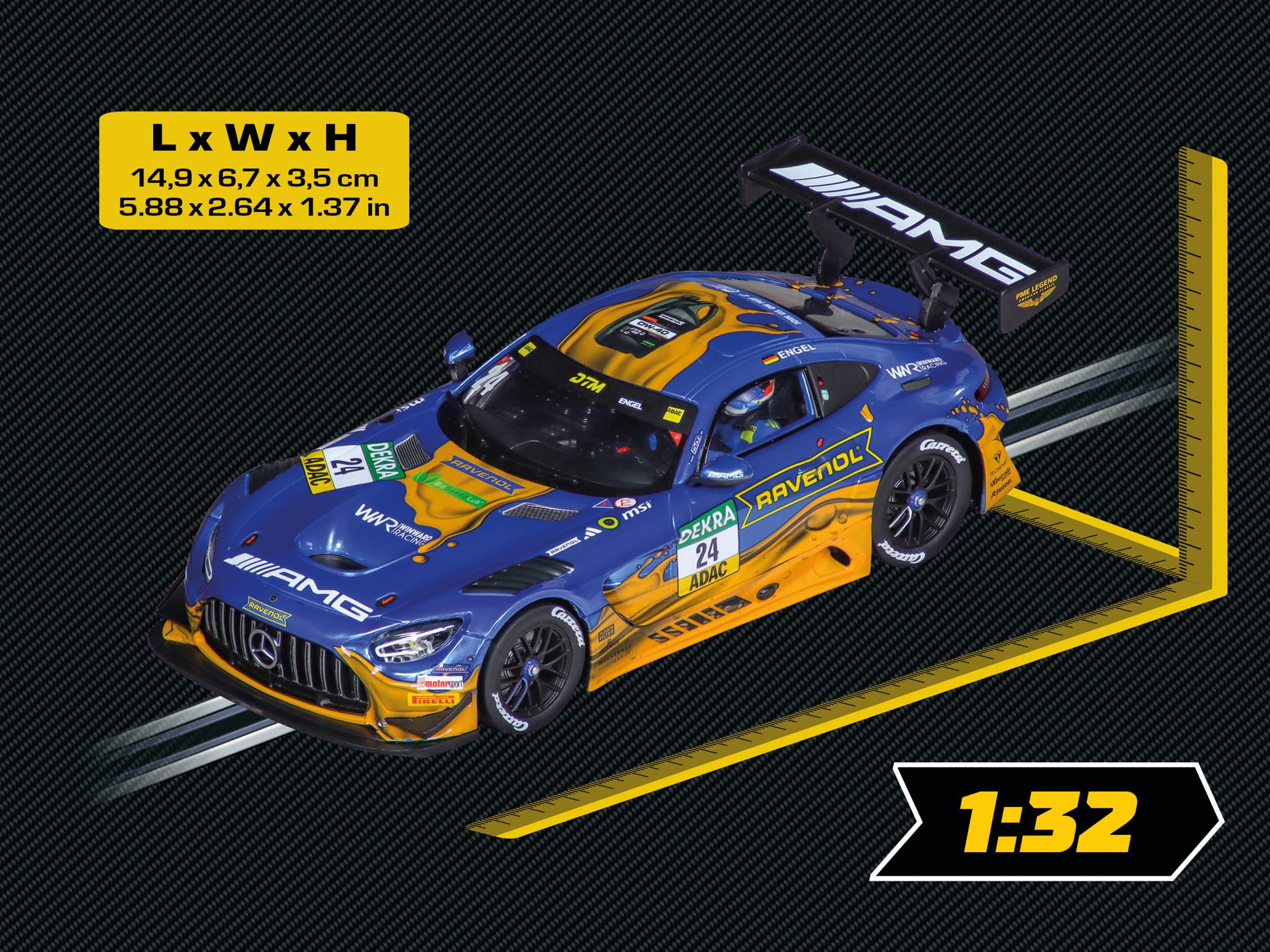 carrera-rc-mercedes-amg-gt3-evo-winward-no-24-dtm-2025-digital-132-slotcar image 3