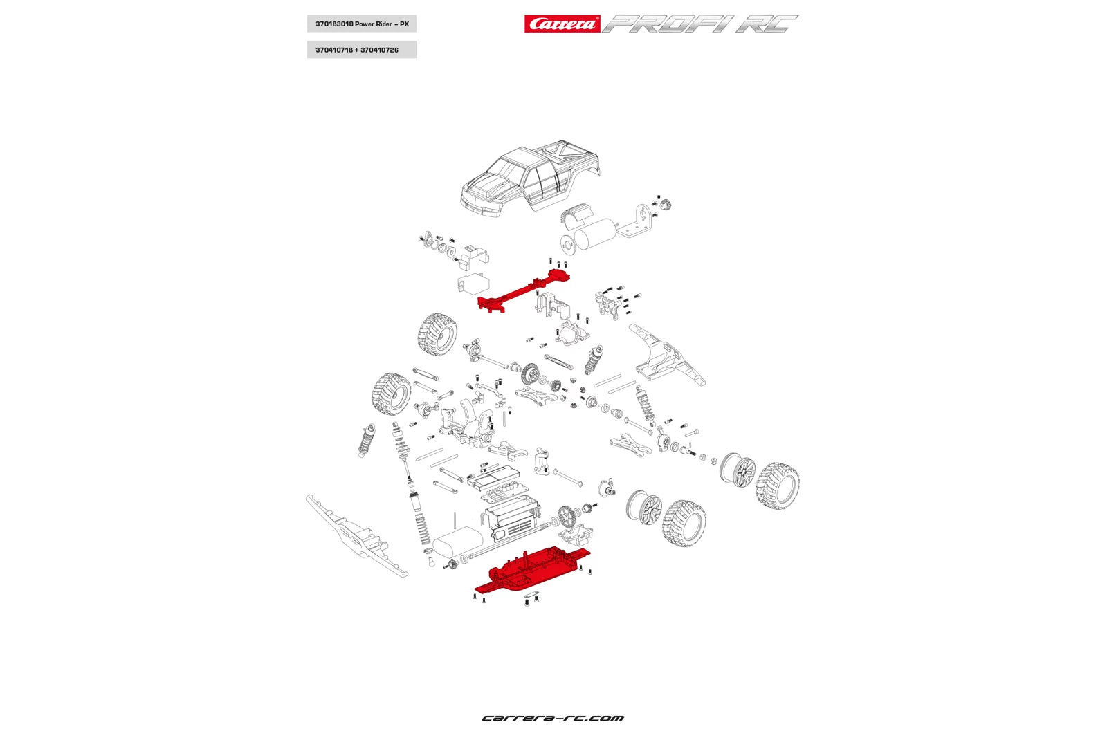 carrera-profi-rc-chassis-top-plate-ersatzteil-set image 1
