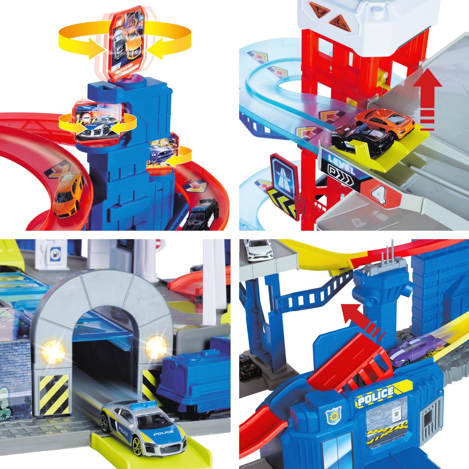 majorette-super-chase-center-5-st-ckiges-parkhaus-mit-spielzeugautos-zug-aufzug- image 5
