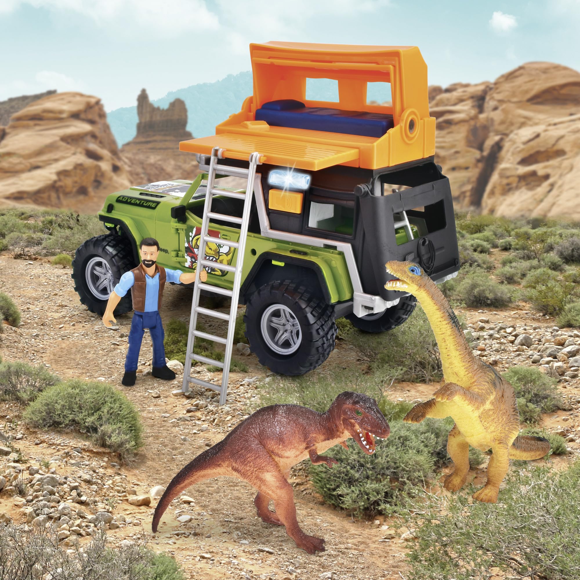 dickie-toys-dino-camper-jeep-23cm-mit-figuren-licht-und-sound image 5