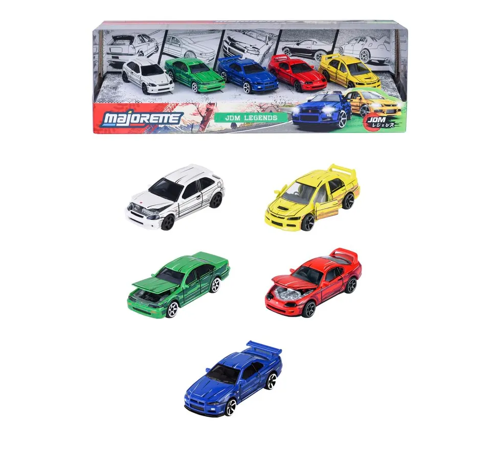 majorette-jdm-legends-giftpack-5-autos-1-64-7-5cm-metall image 1