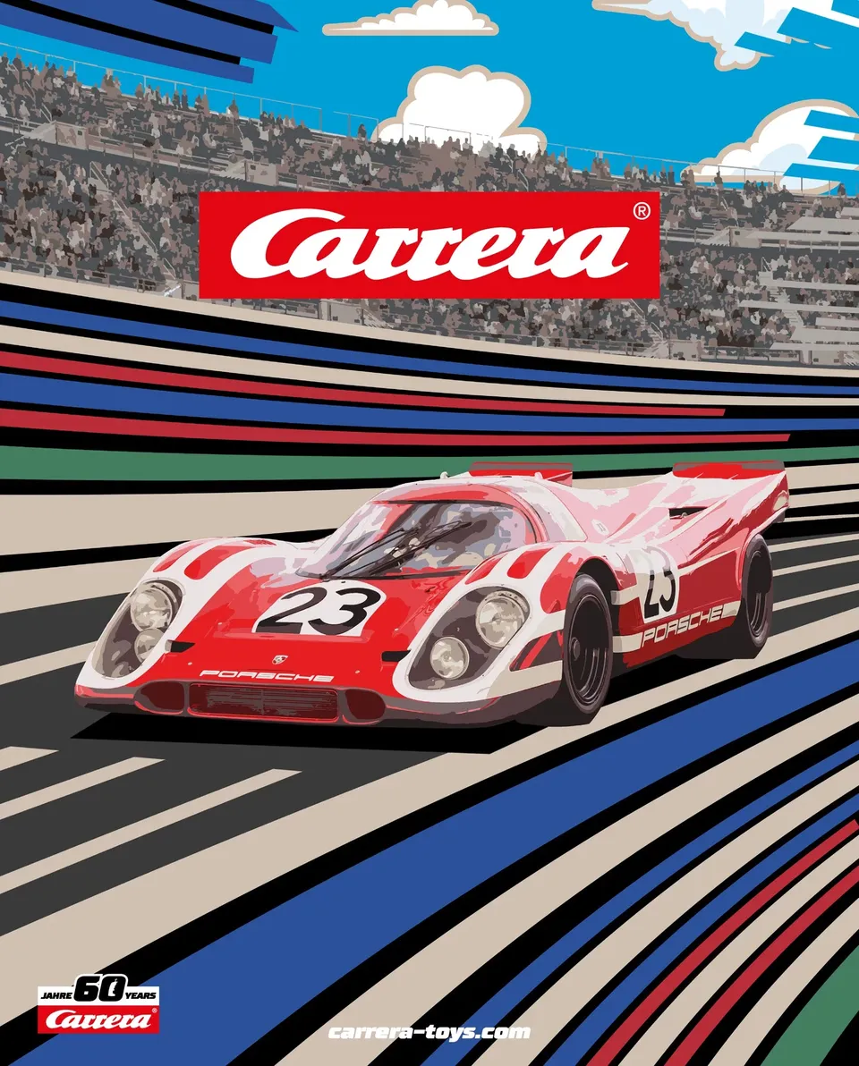 carrera-rc-retro-blechtafel-60-jahre-carrera-motiv-2-deko-schild image 1