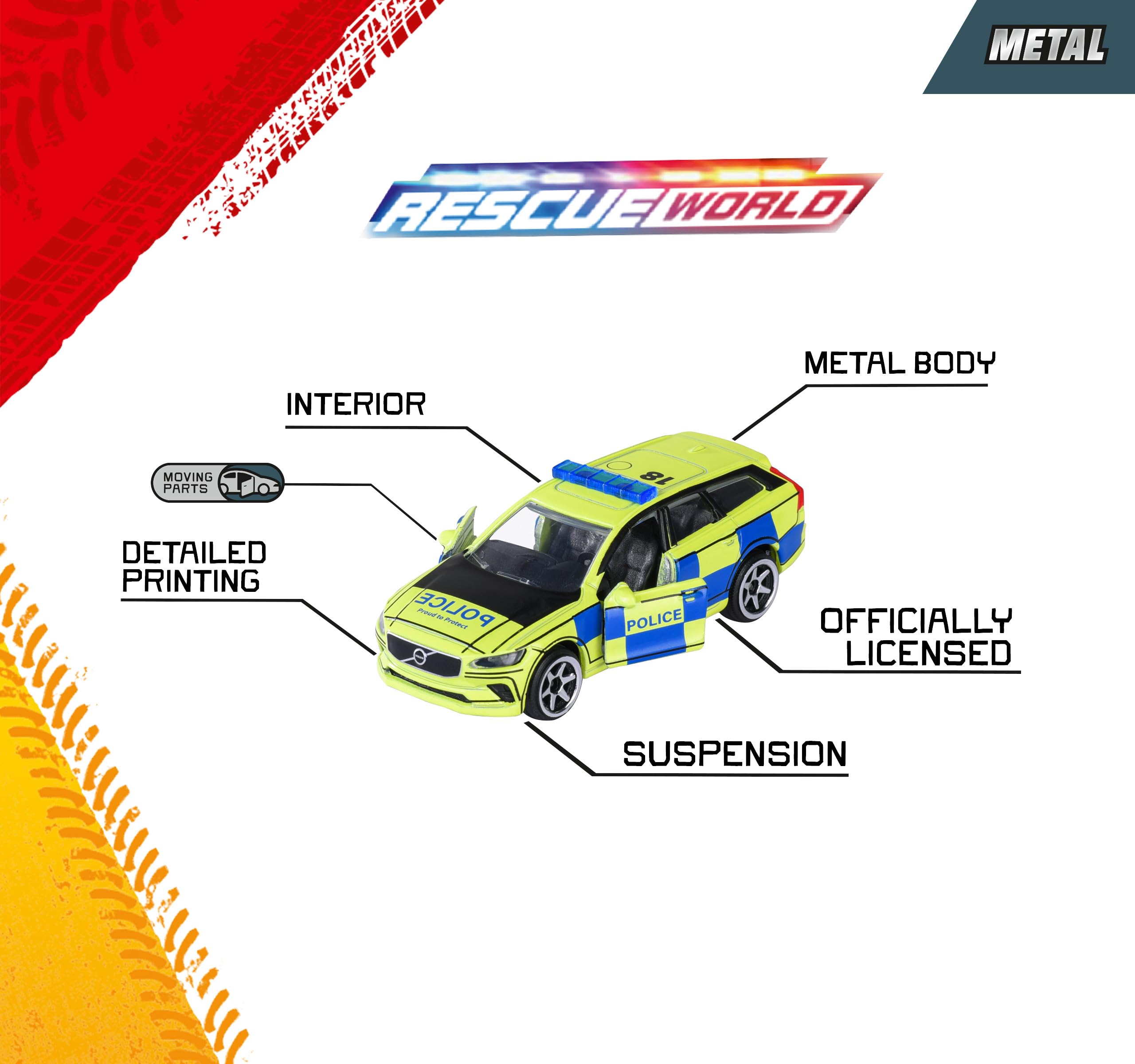 majorette-rescue-world-auto-set-5er-pack-polizei-7-5-cm-metall image 4
