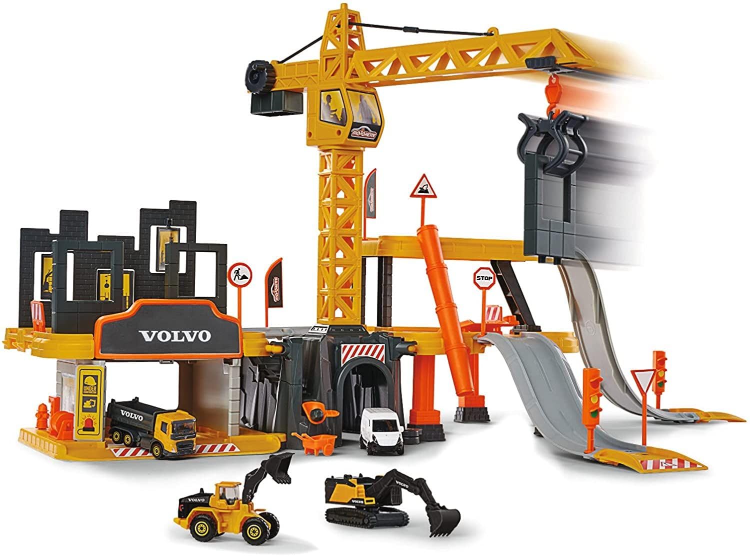 majorette-creatix-gro-baustelle-xxl-spielset-mit-5-volvo-baufahrzeugen image 5