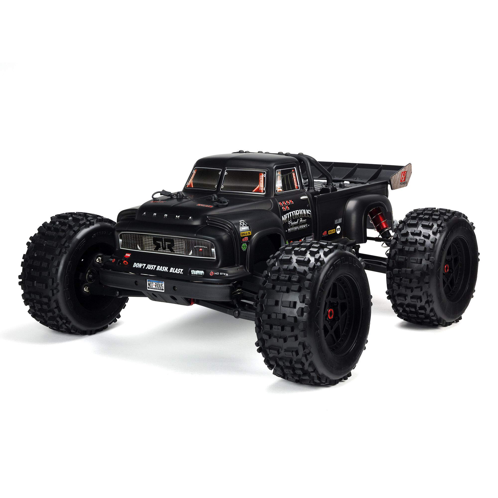 arrma-1-8-notorious-6s-v5-4wd-blx-stunt-truck-rtr-schwarz image 1