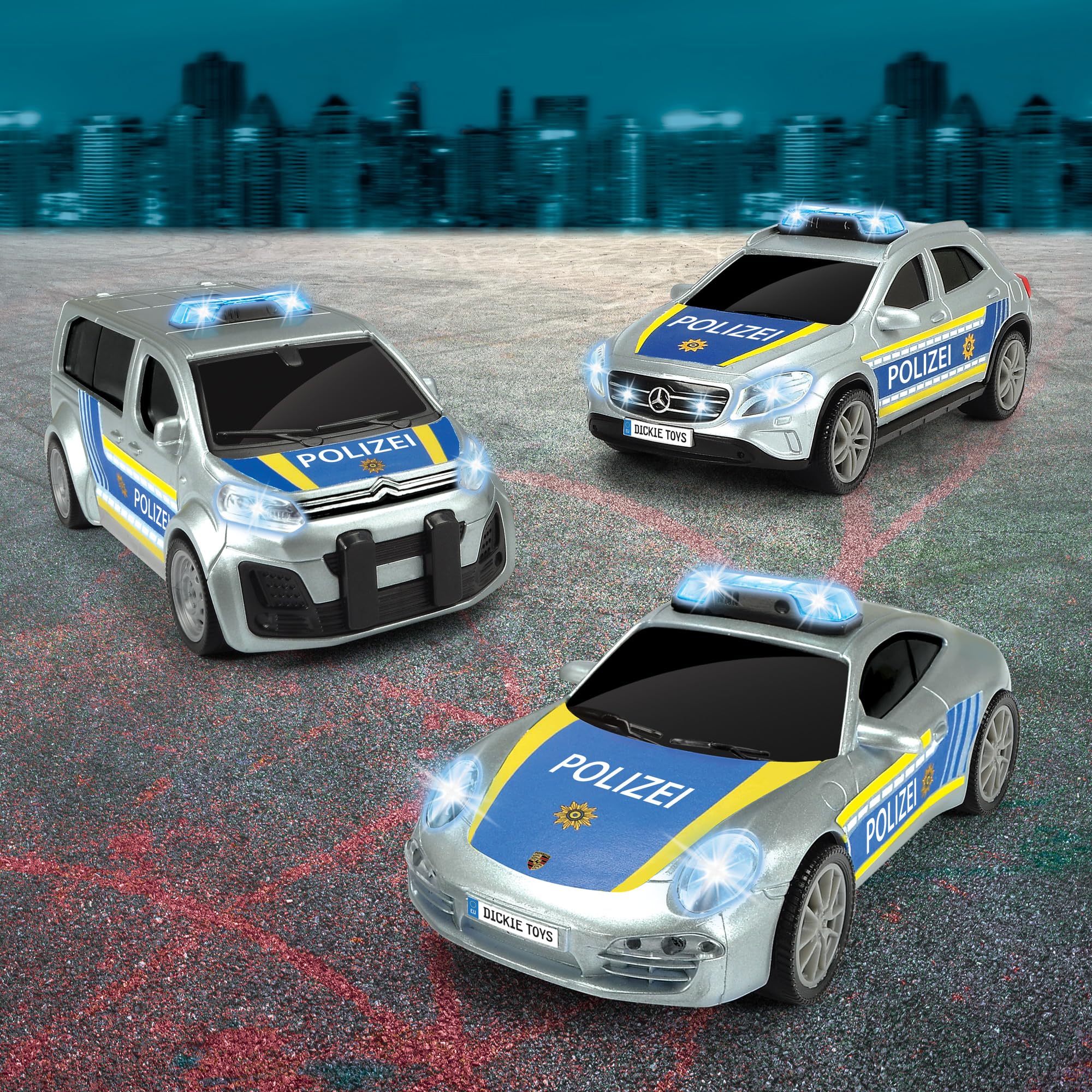 dickie-toys-police-unit-polizeiauto-1-32-15-cm-mit-licht-sound image 5