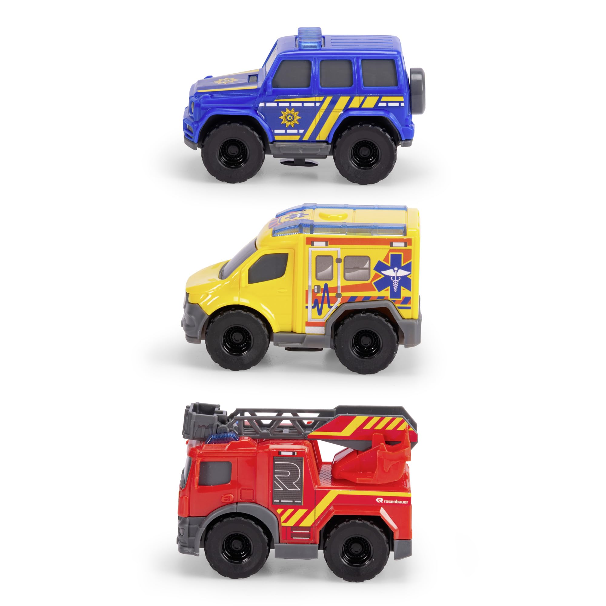 dickie-toys-micro-rescue-force-3er-set-mercedes-benz-8-cm-feuerwehr-polizei-rett image 3
