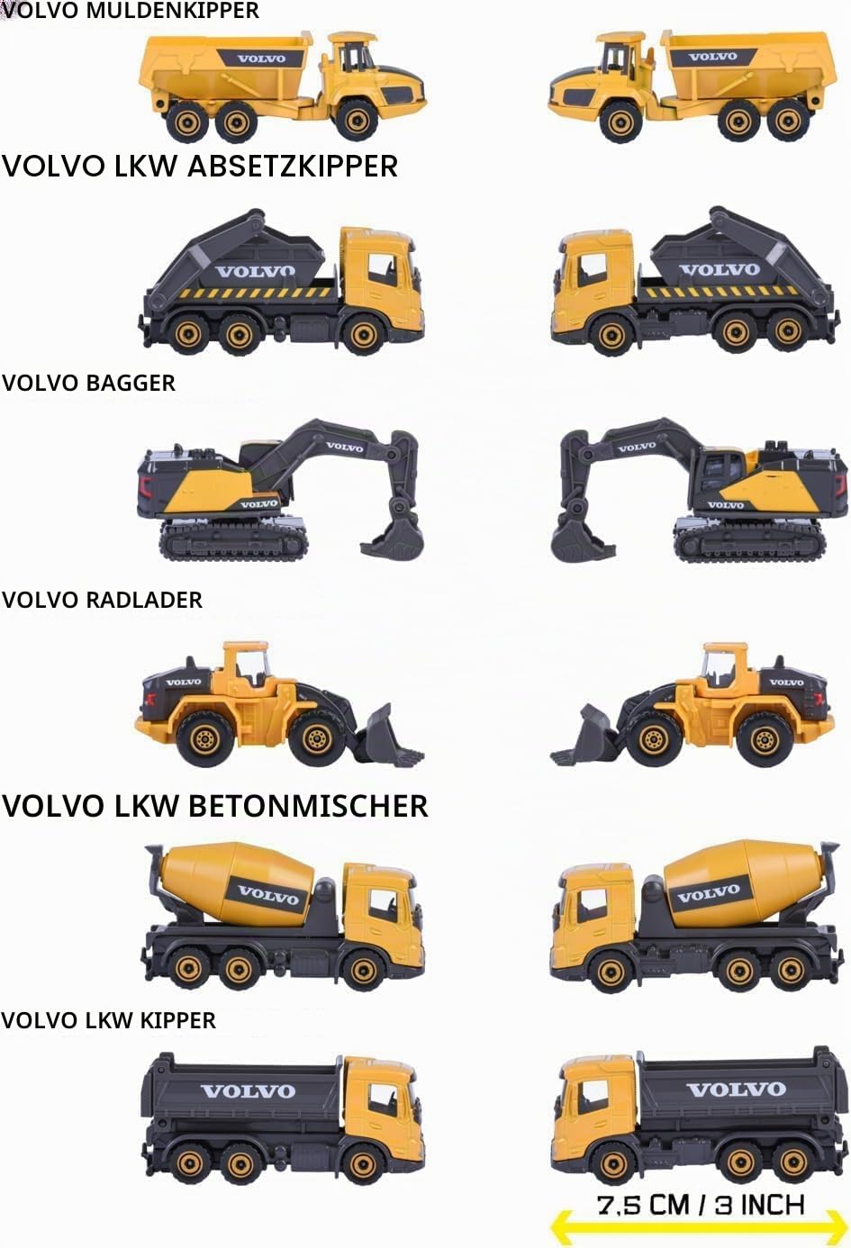majorette-volvo-construction-3er-set-baufahrzeuge-7-5-cm-metall image 3